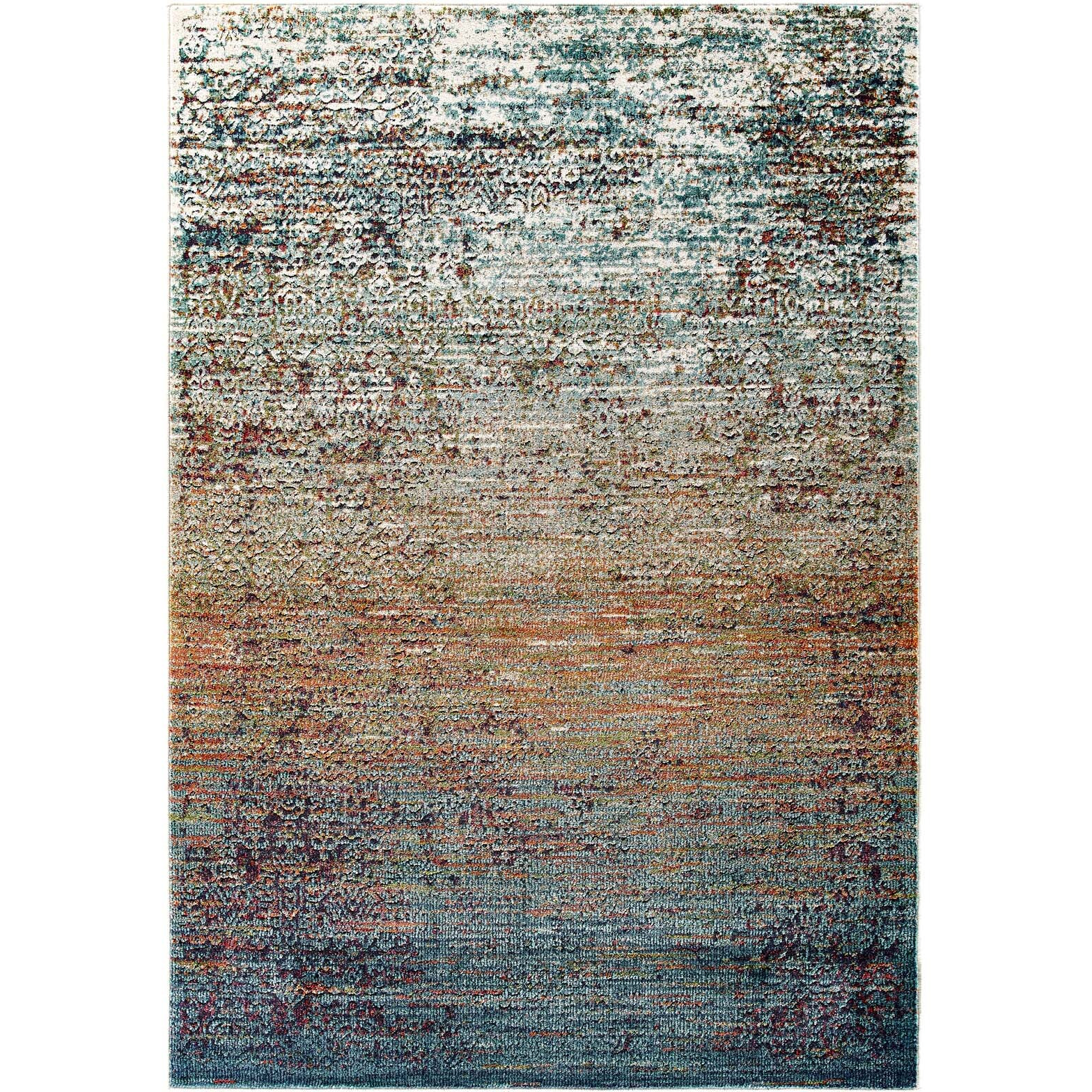Tribute Jacinda Rustic Distressed Vintage Lattice 5x8 Area Rug - Multicolored