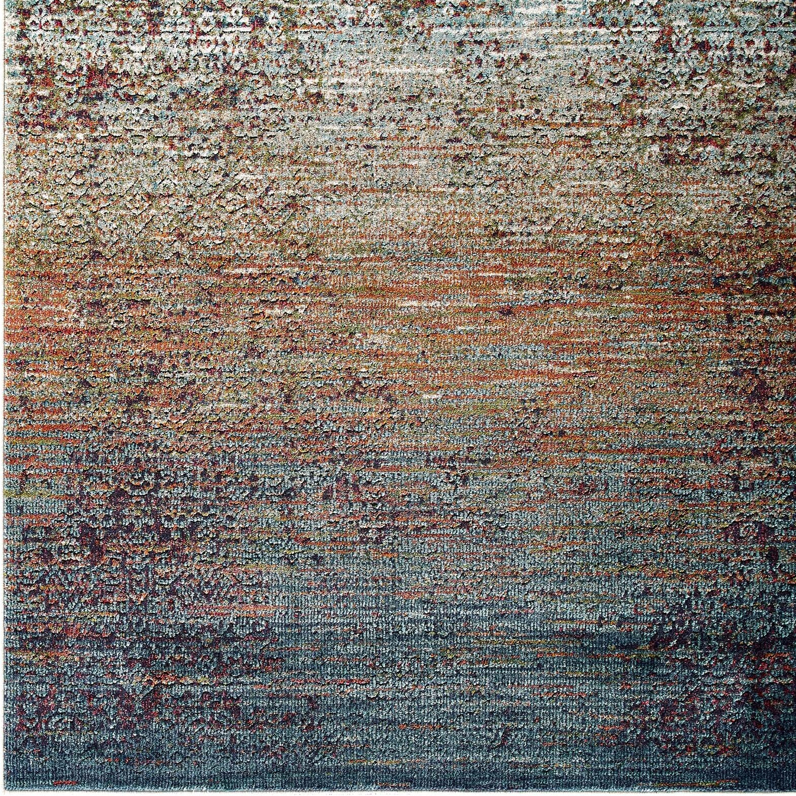 Tribute Jacinda Rustic Distressed Vintage Lattice 5x8 Area Rug - Multicolored