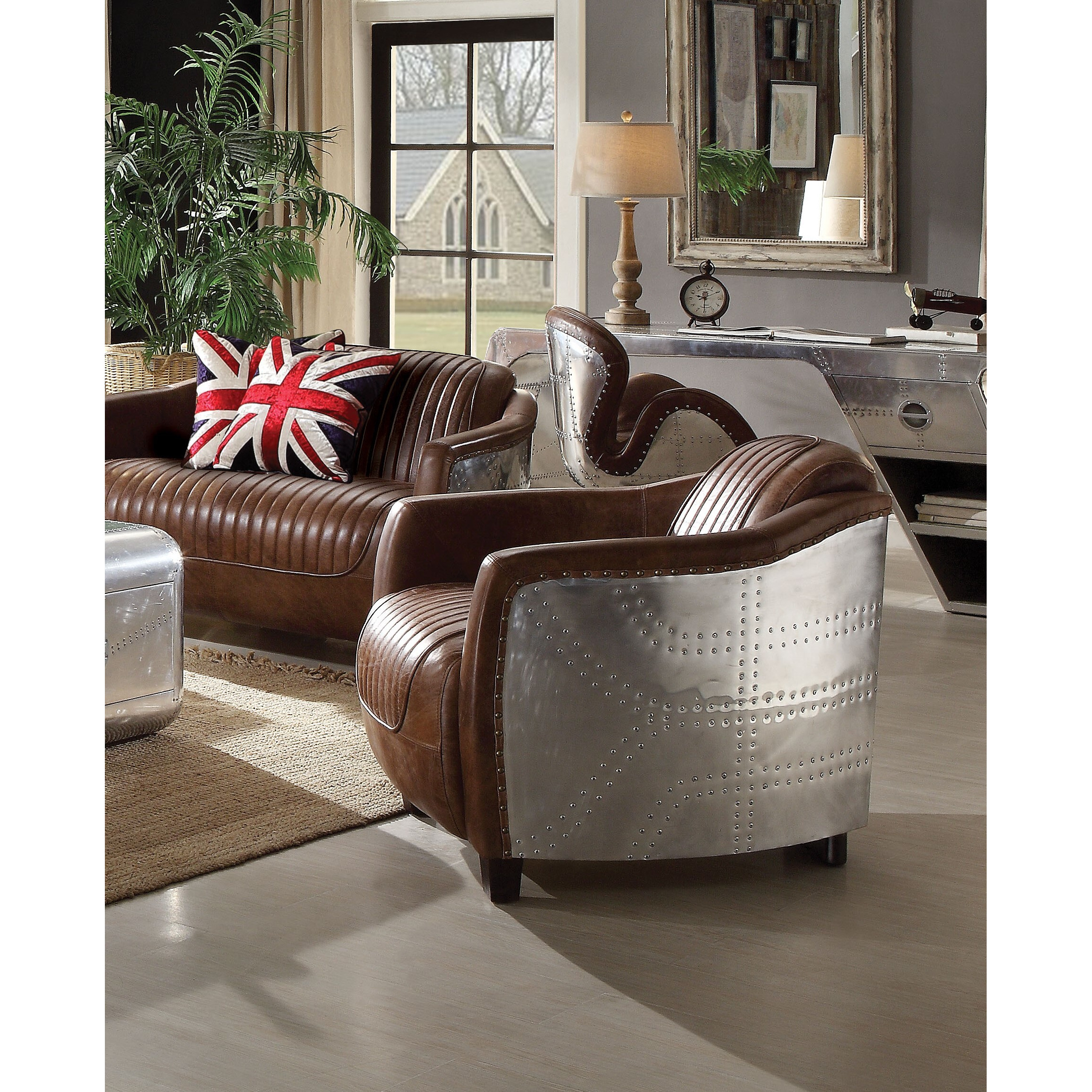 Brancaster - Chair Retro Brown TGL & Aluminum