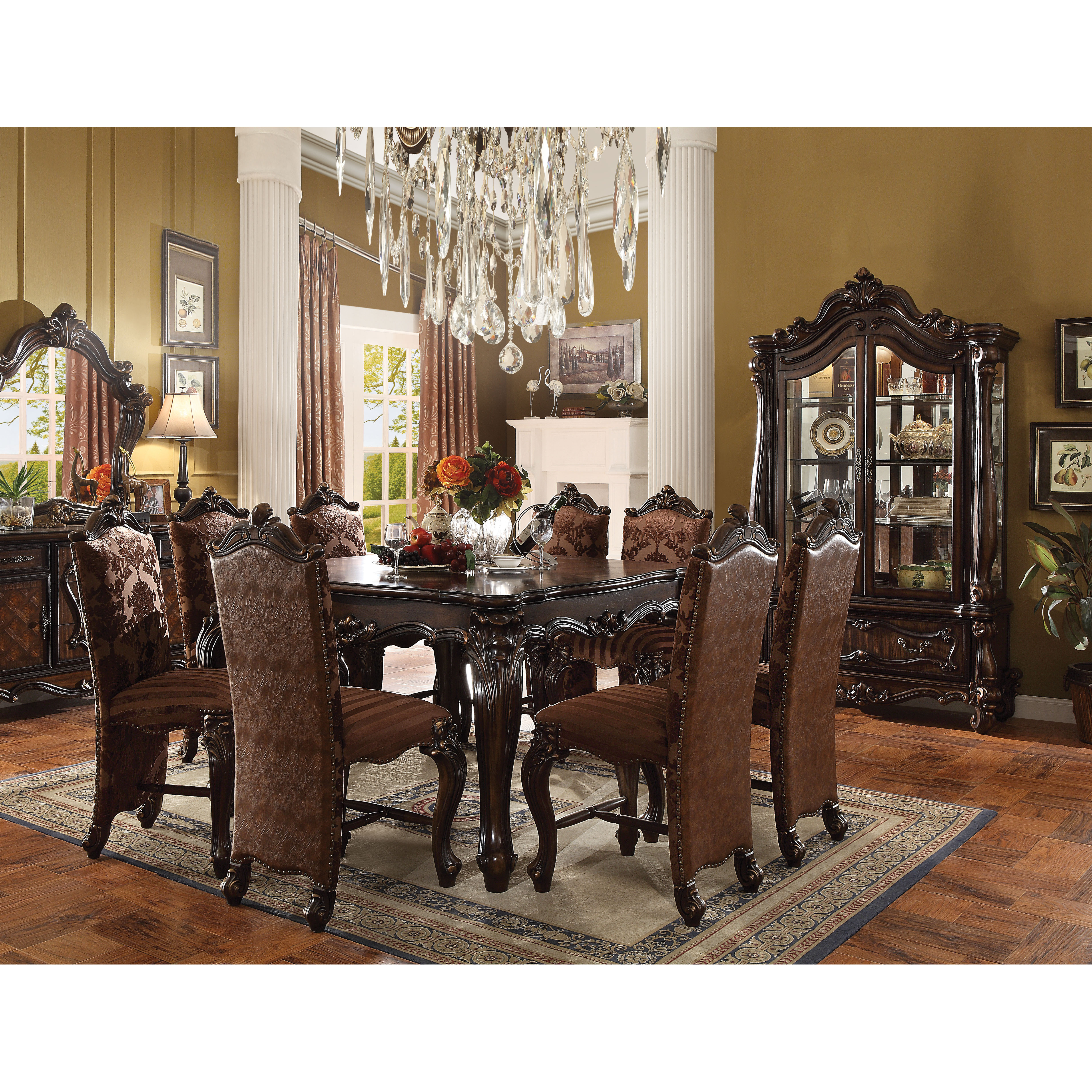 Versailles - Counter Height Table Cherry Oak