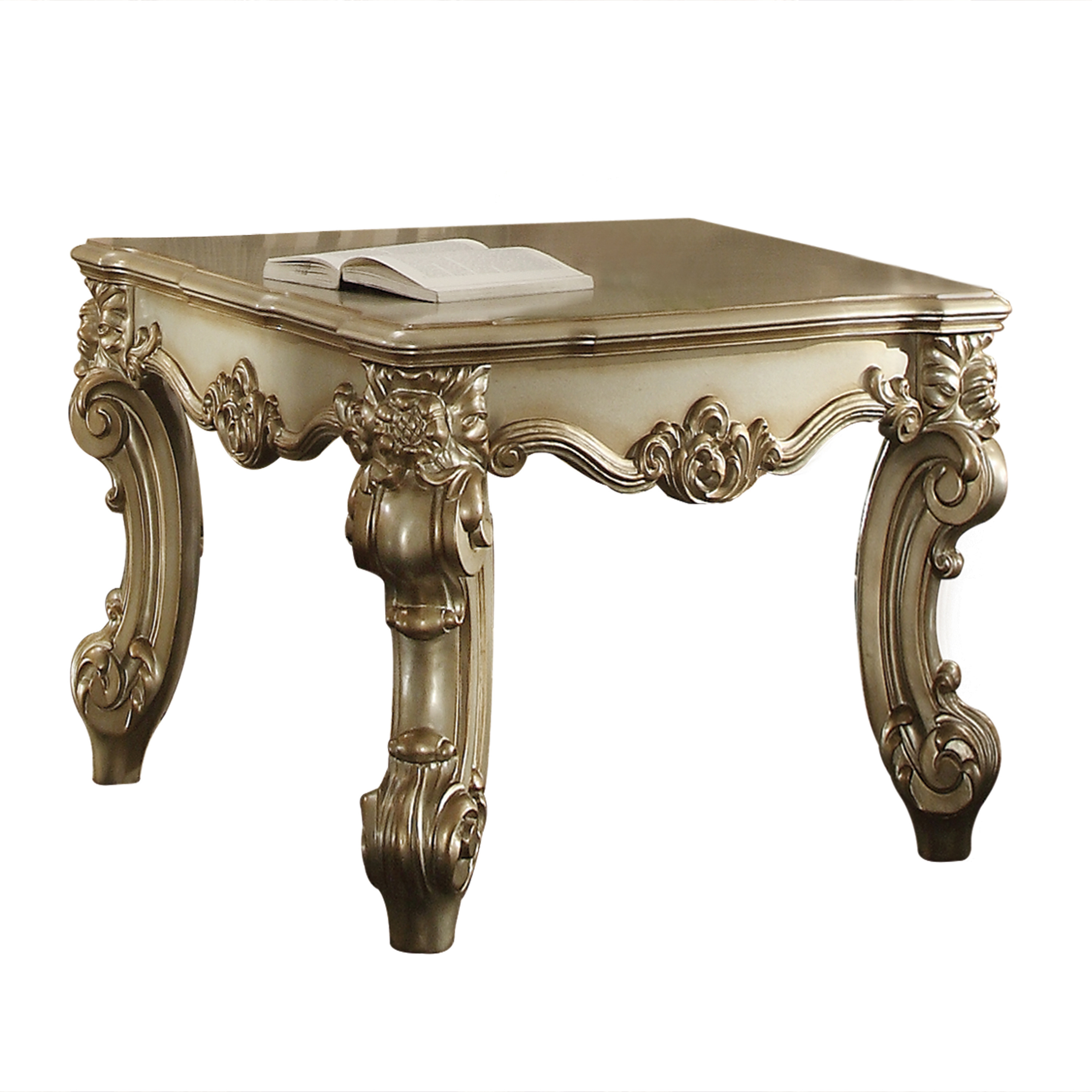 Vendome II - End Table Gold Patina & Bone