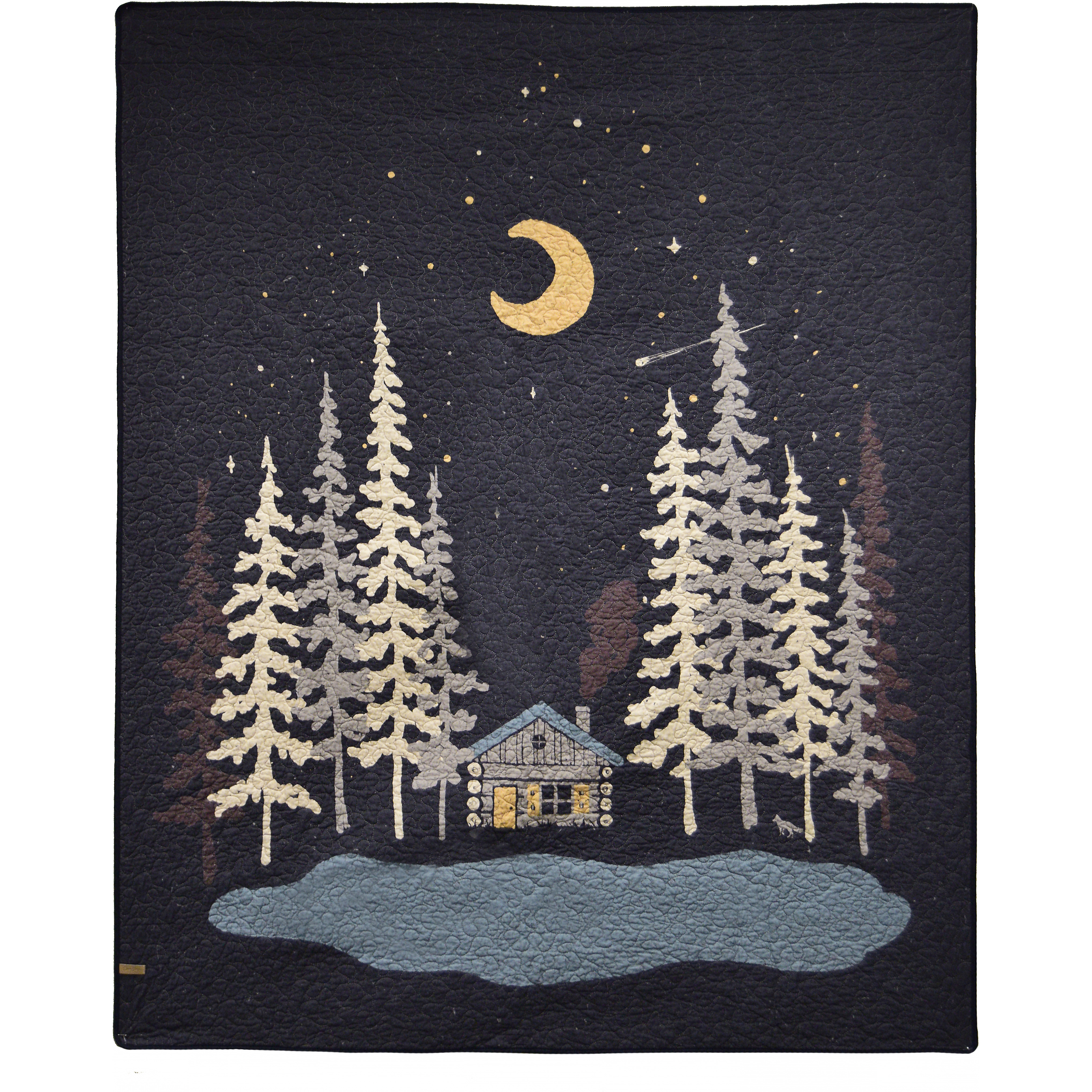 Moonlit Cabin Cotton Throw