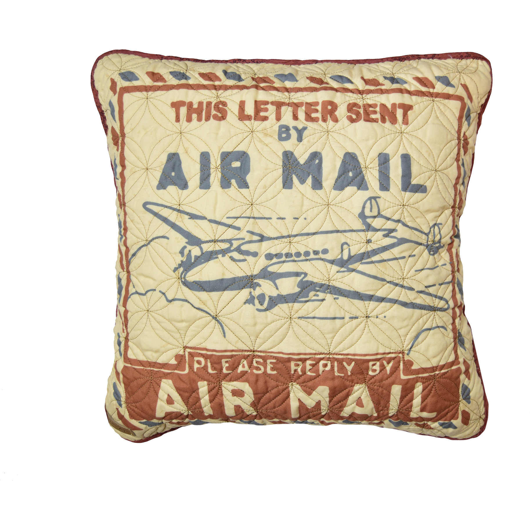 Cinnamon Spice Air Mail Decorative Pillow