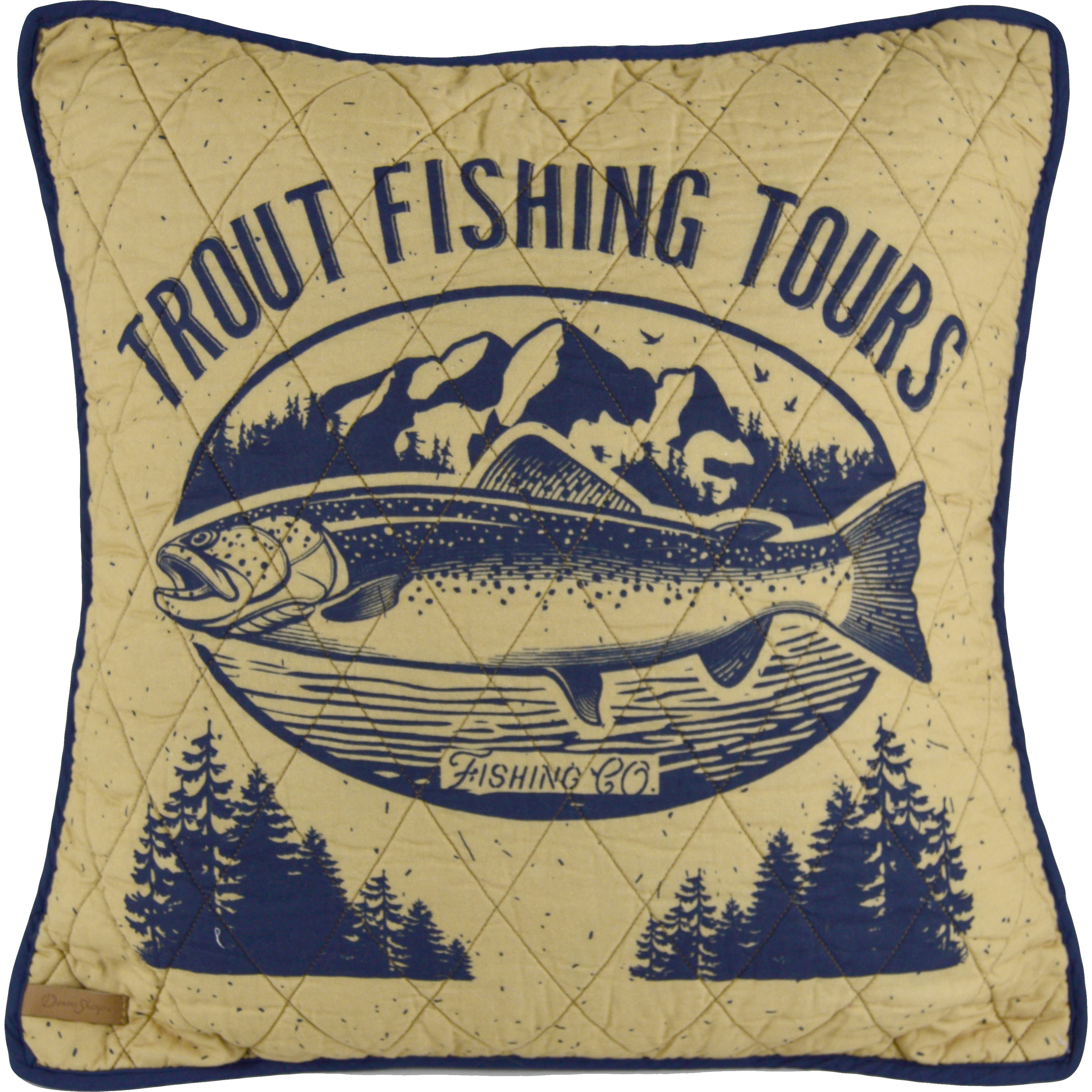 Lakehouse Trout Decorative Pillow