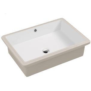 Isla Undermount Ceramic Basin Sink, Glossy White