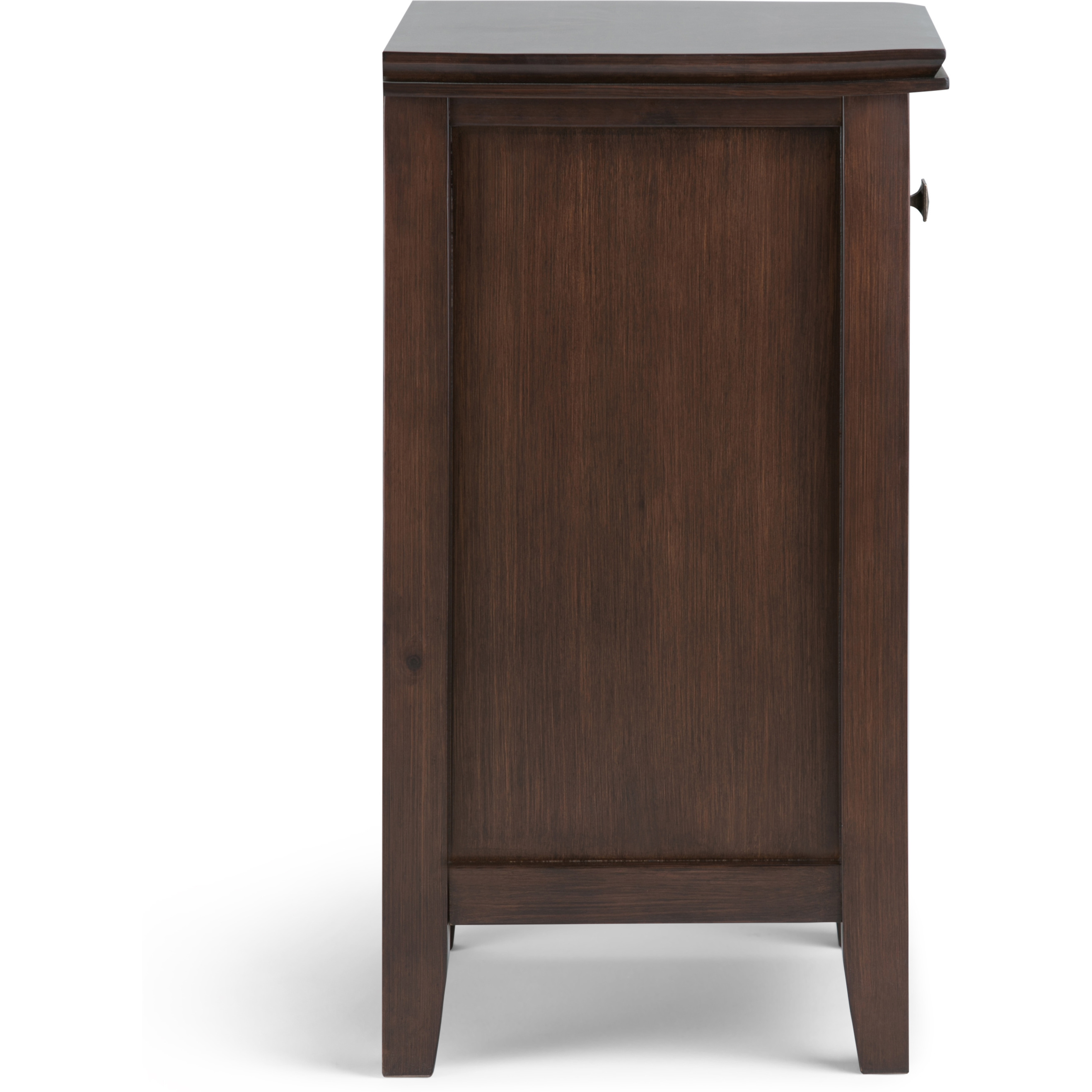 Artisan SOLID WOOD 24 inch Wide Transitional Bedside Nightstand Table in Russet Brown