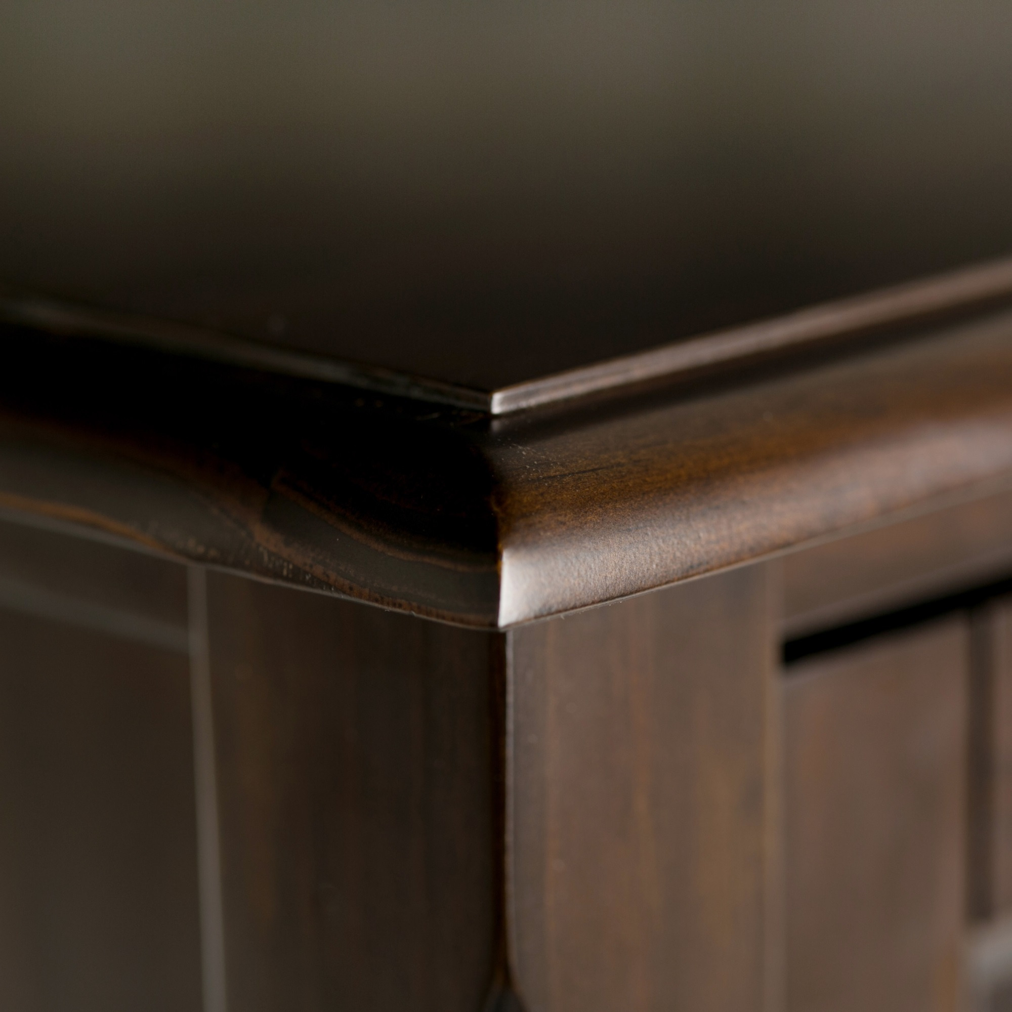 Burlington SOLID WOOD 54 inch Wide Transitional TV Media Stand in Mahogany Brown For TVs up to 60 inches