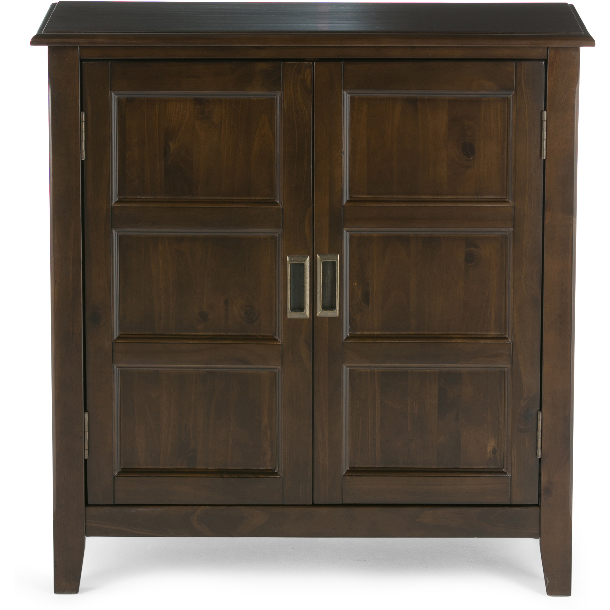 Burlington SOLID WOOD 30 inch Wide Transitional Low Storage Cabinet in Mahogany Brown