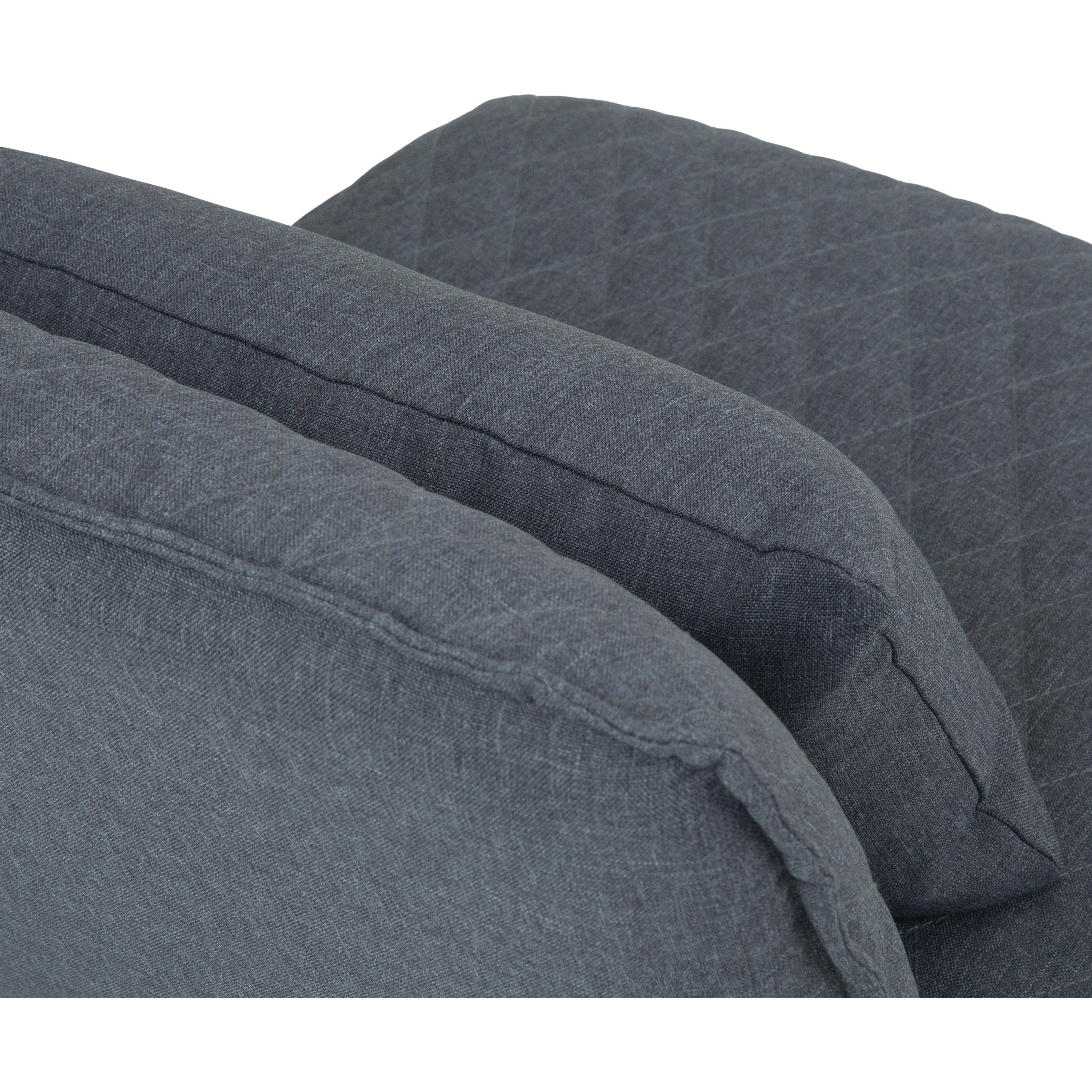 Burke 25 inch Wide Modern Accent chair with Lumbar Pillow in Grey Linen Look Fabric