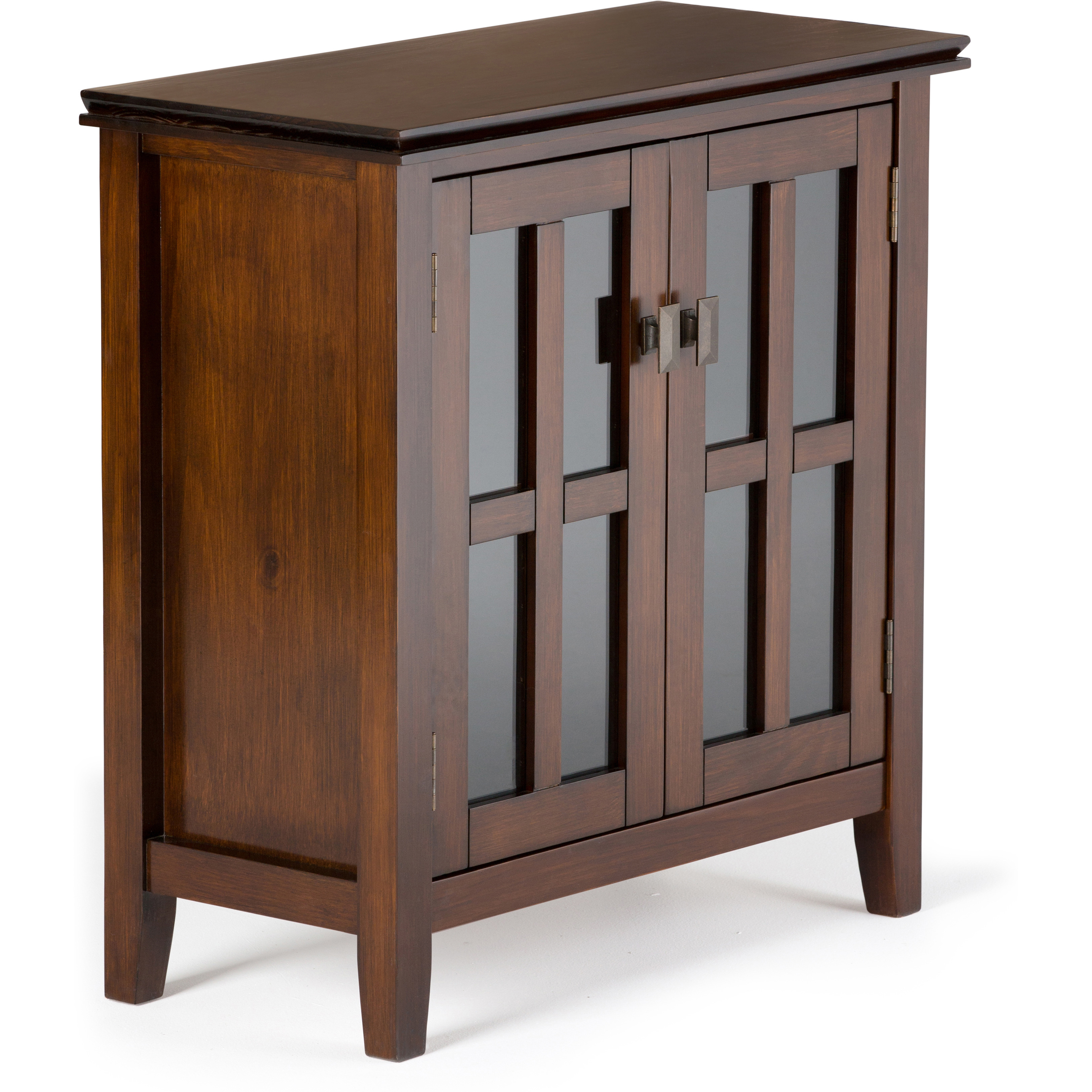 Artisan SOLID WOOD 30 inch Wide Transitional Low Storage Cabinet in Russet Brown