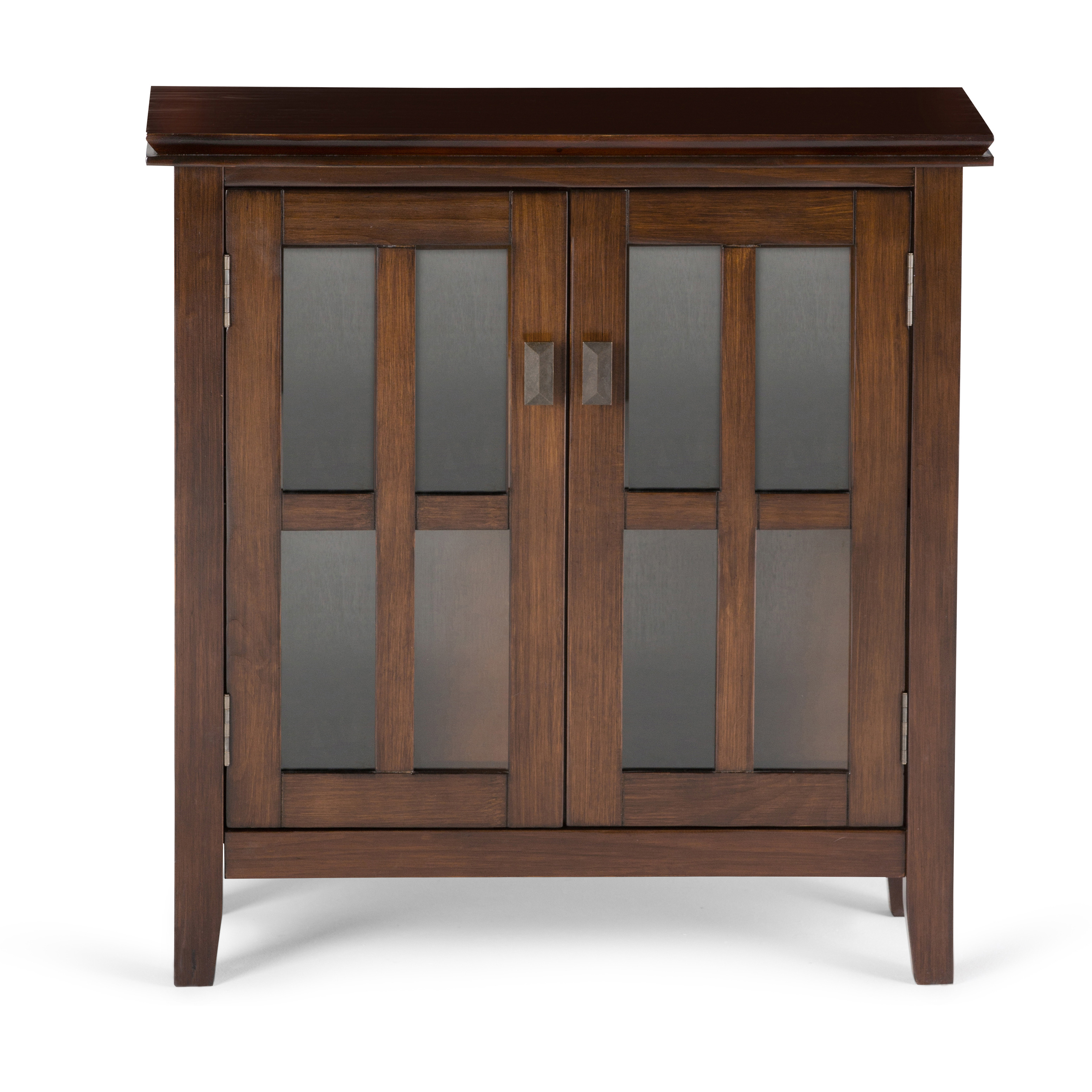 Artisan SOLID WOOD 30 inch Wide Transitional Low Storage Cabinet in Russet Brown