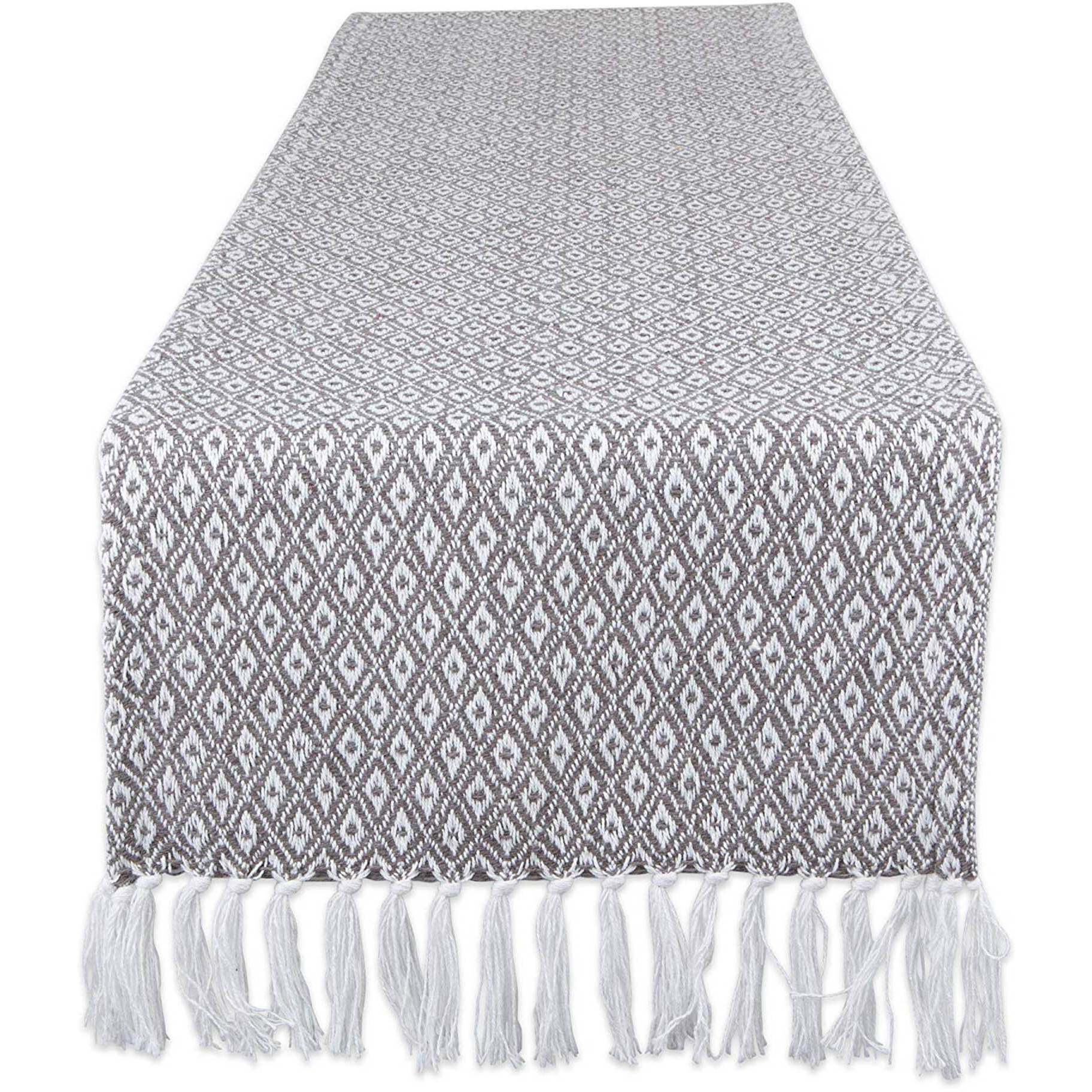 DII Gray Mini Diamond Table Runner