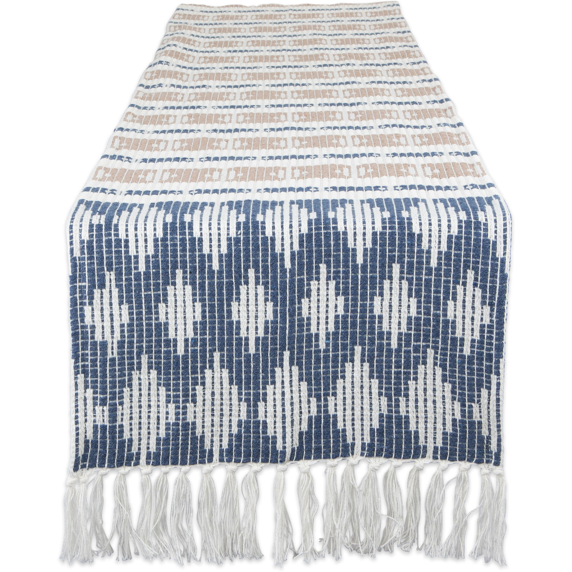 DII French Blue/Stone Colby Southwest Table Runner