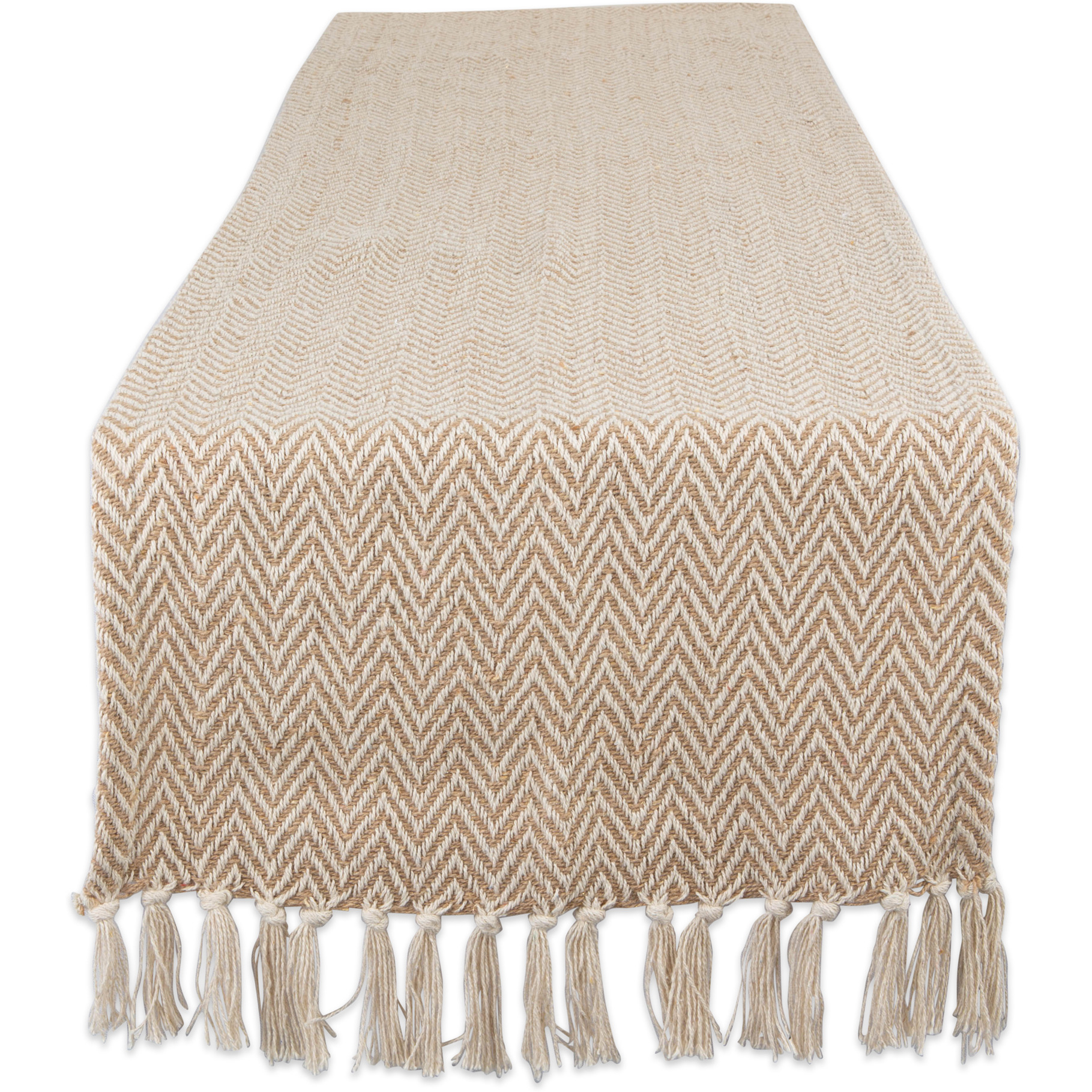 DII Stone Chevron Handloom Table Runner