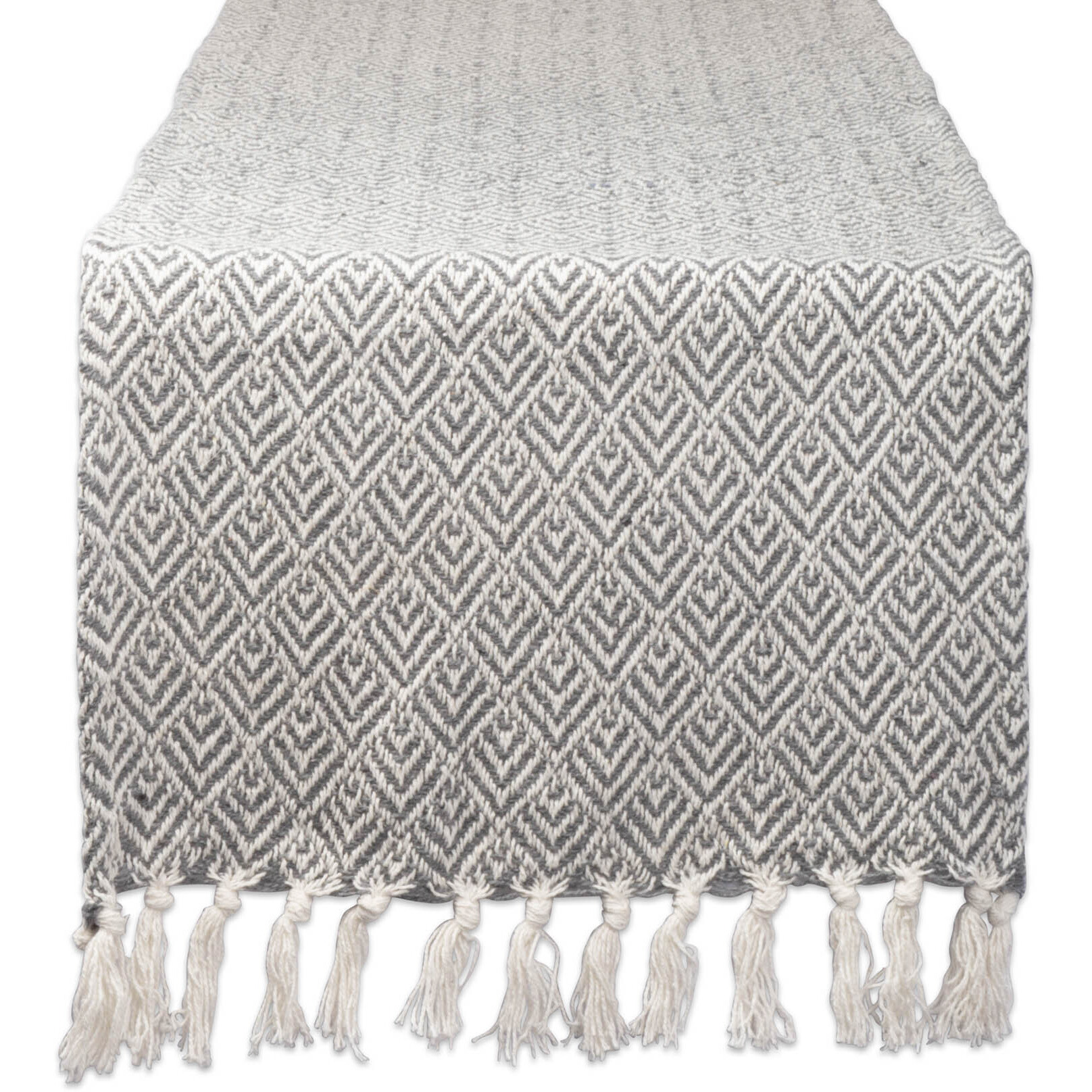 DII Gray Diamond Table Runner