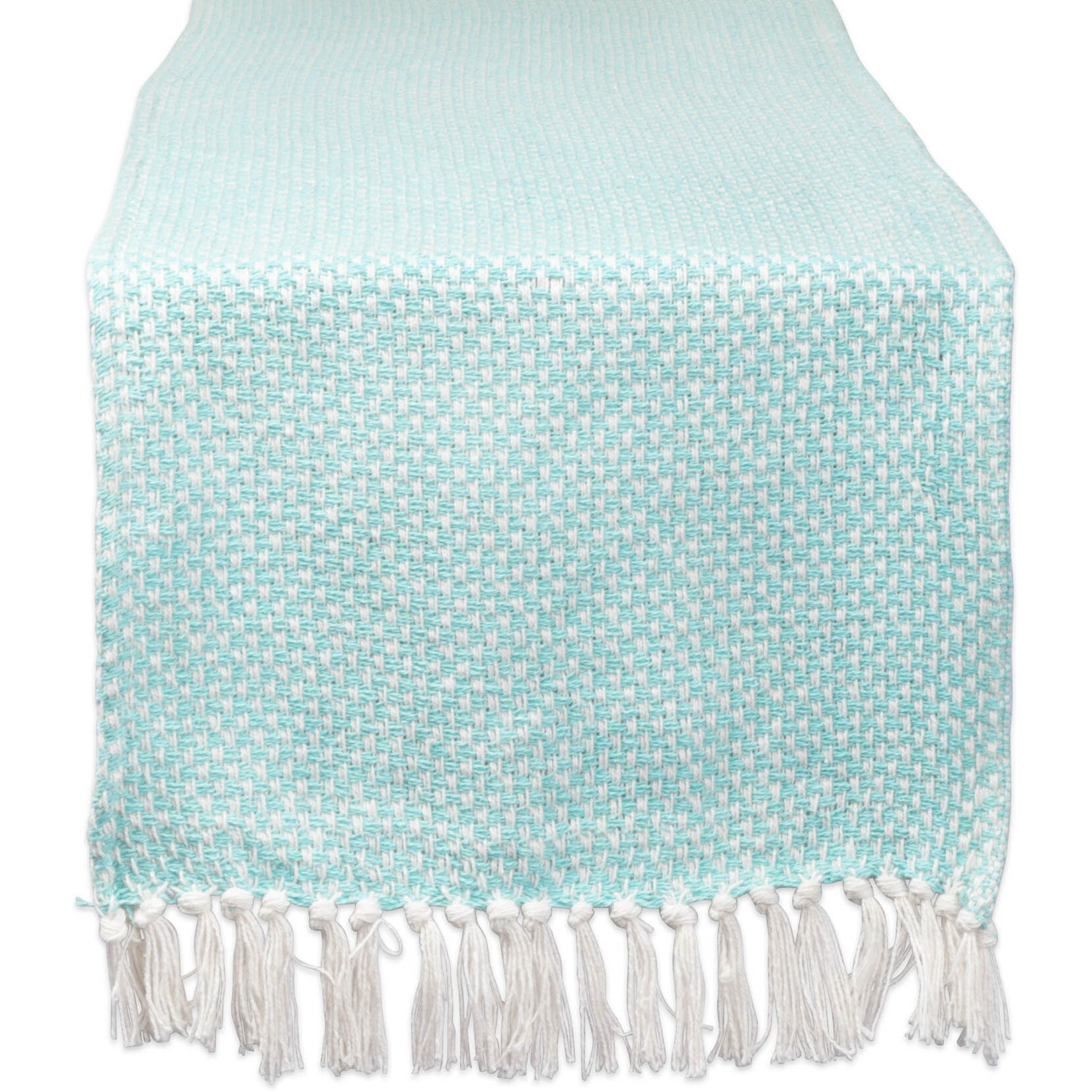 DII Aqua Woven Table Runner