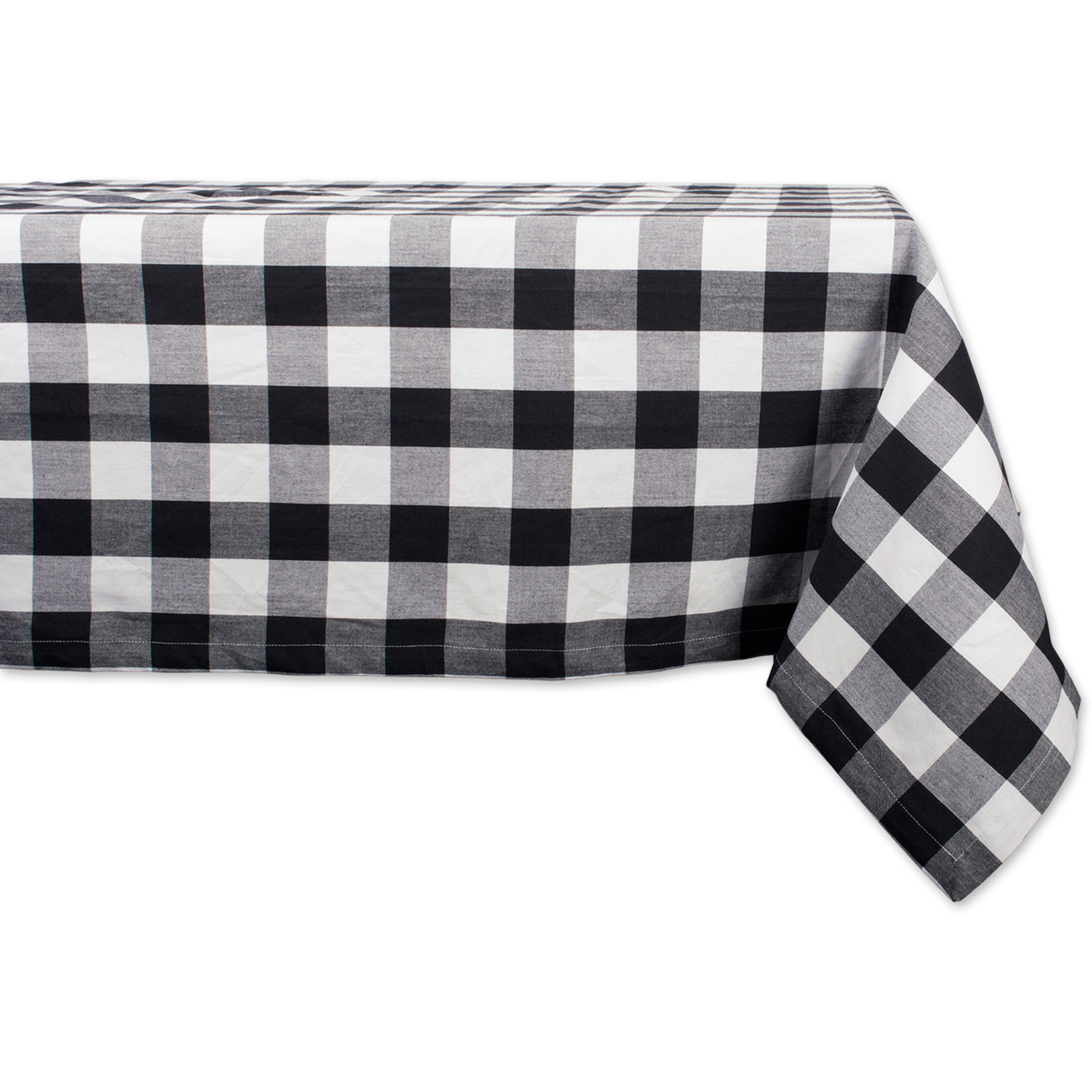 DII Black Buffalo Check Tablecloth