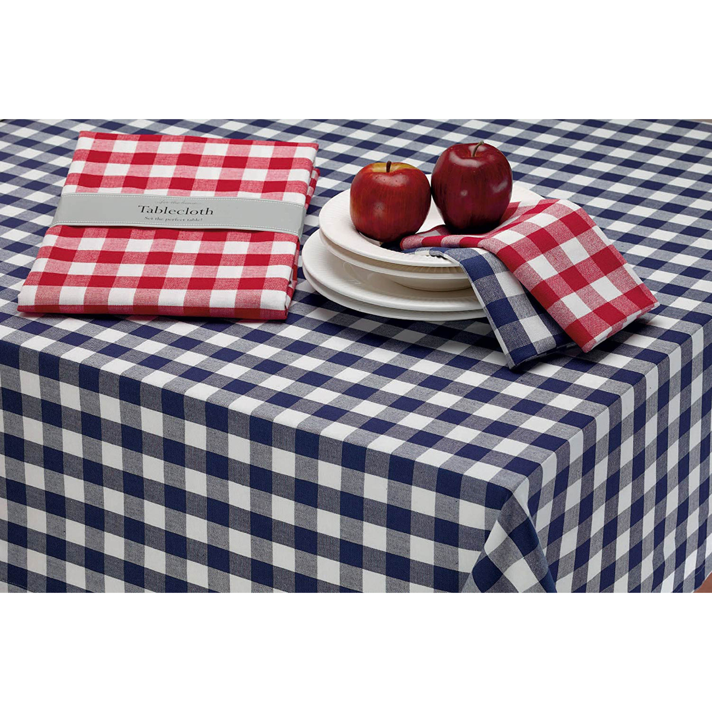 DII Red/White Checkers Tablecloth