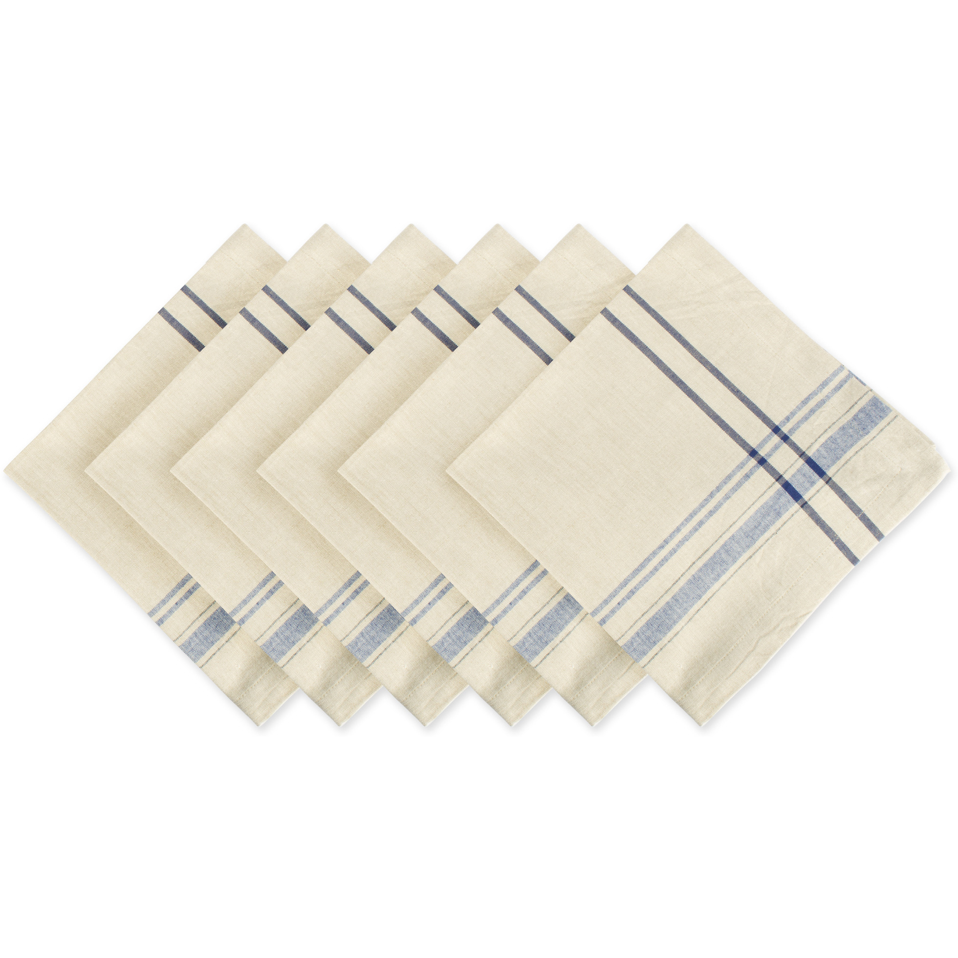 DII Nautical Blue French Stripe Napkin (Set of 6)