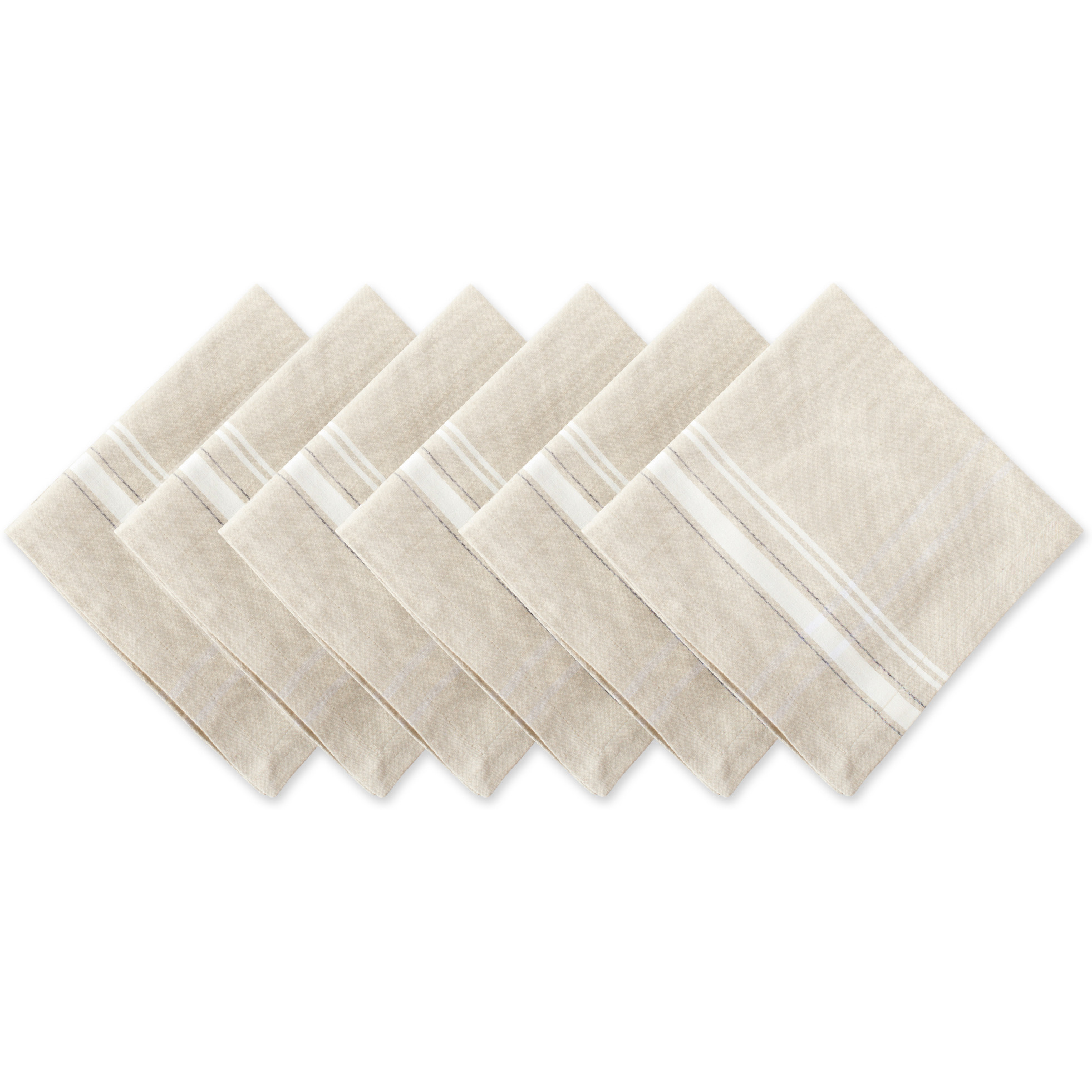 DII White French Stripe Napkin (Set of 6)