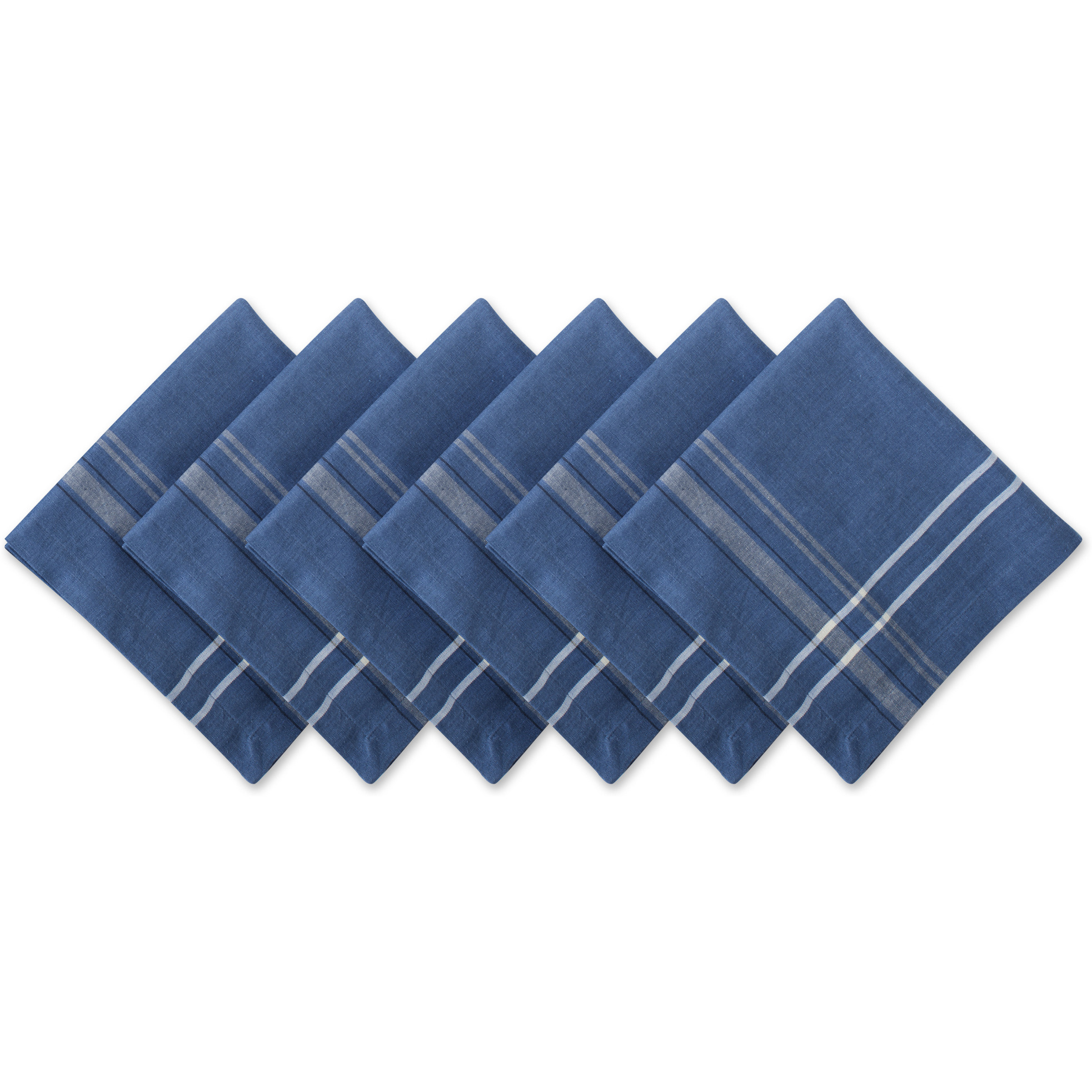 DII Blue Chambray French Stripe Napkin (Set of 6)