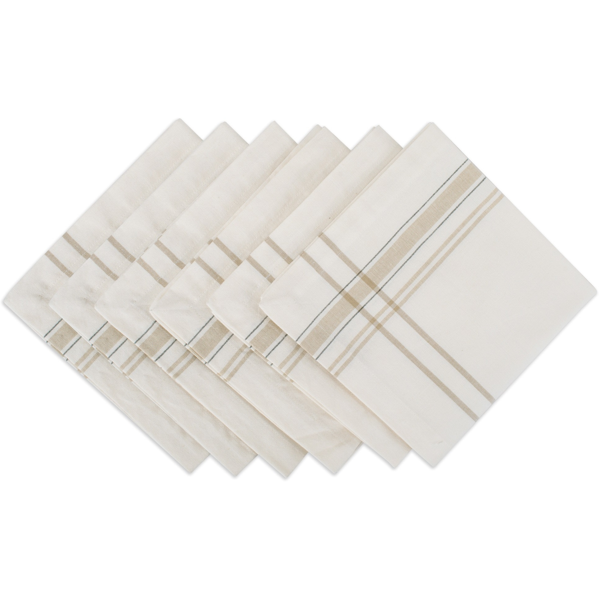 DII White Chambray French Stripe Napkin (Set of 6)