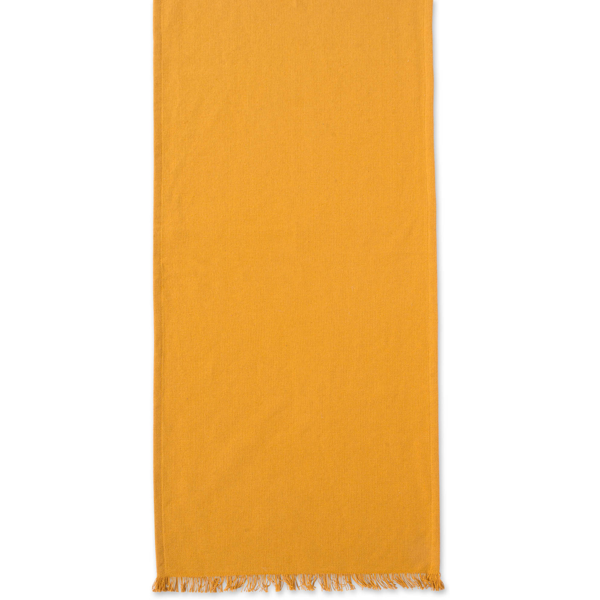 DII Solid Pumpkin Spice Heavyweight Fringed Table Runner