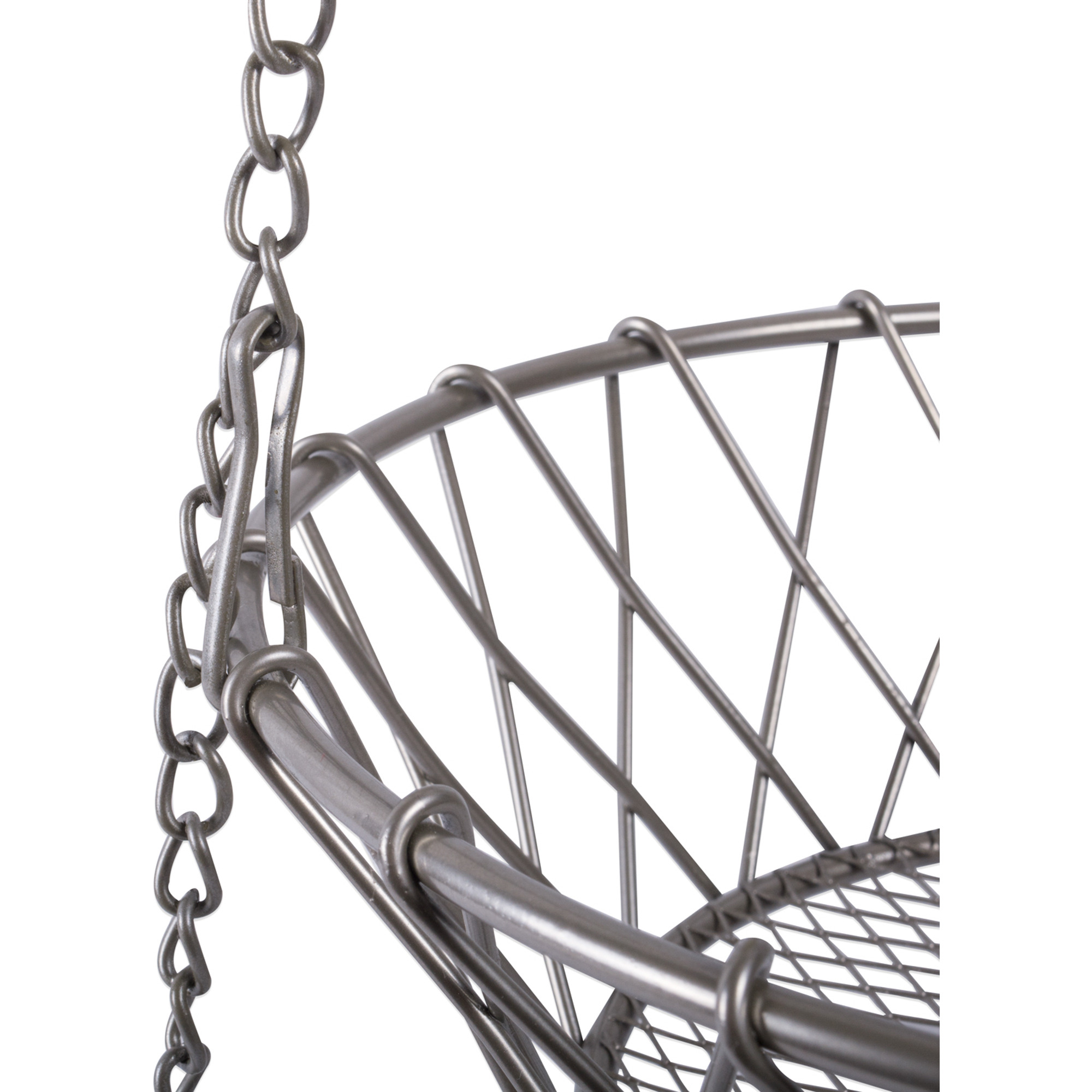 DII 3 Tier Hanging Fruit Basket Satin Nickel