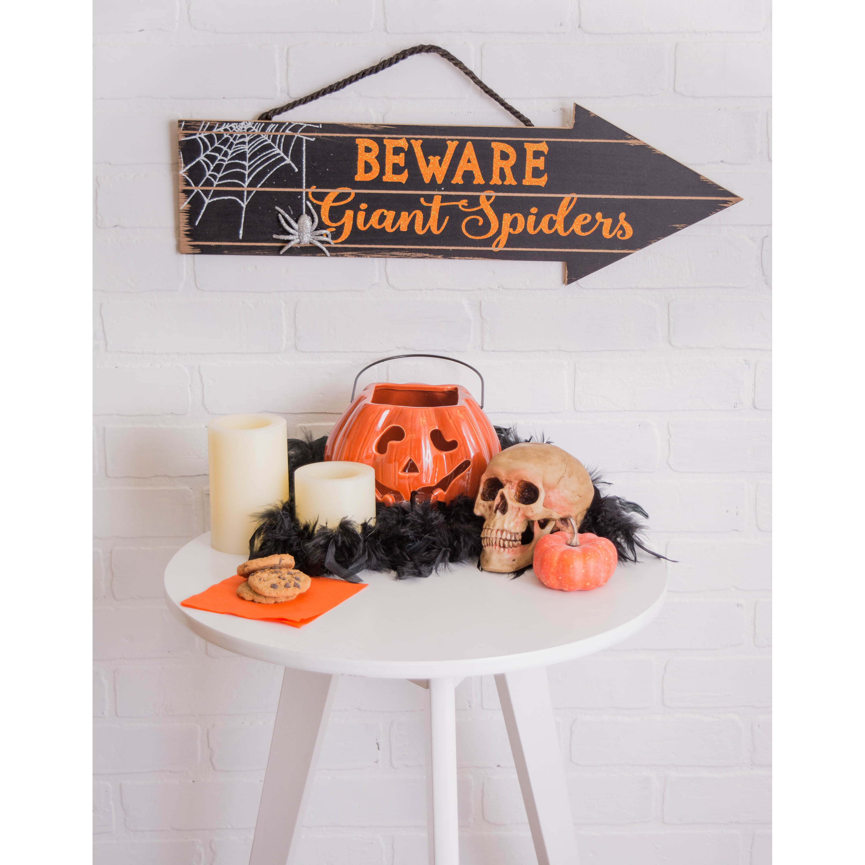 DII Beware Of Spiders Hanging Sign