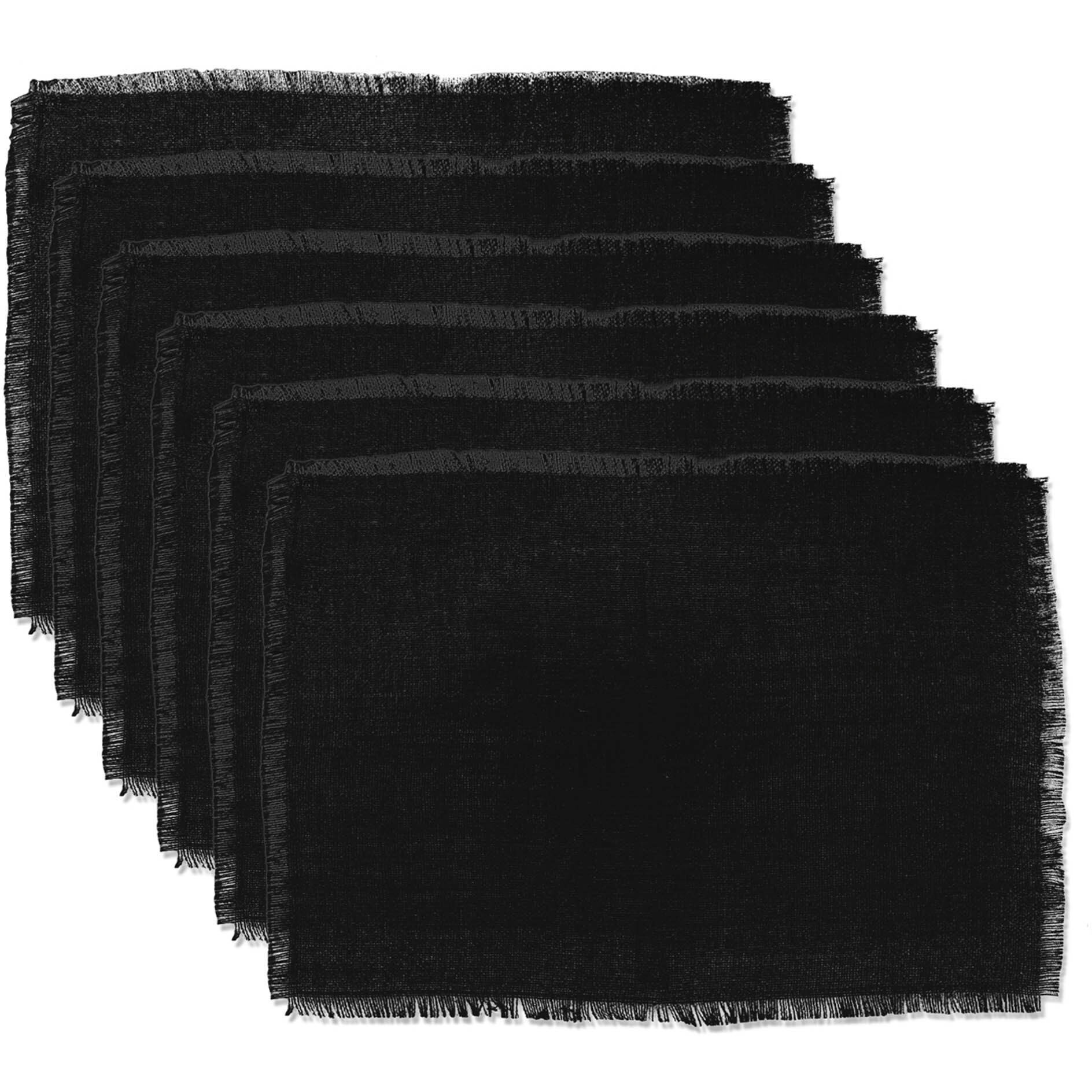 DII Black Jute Placemat (Set of 6)