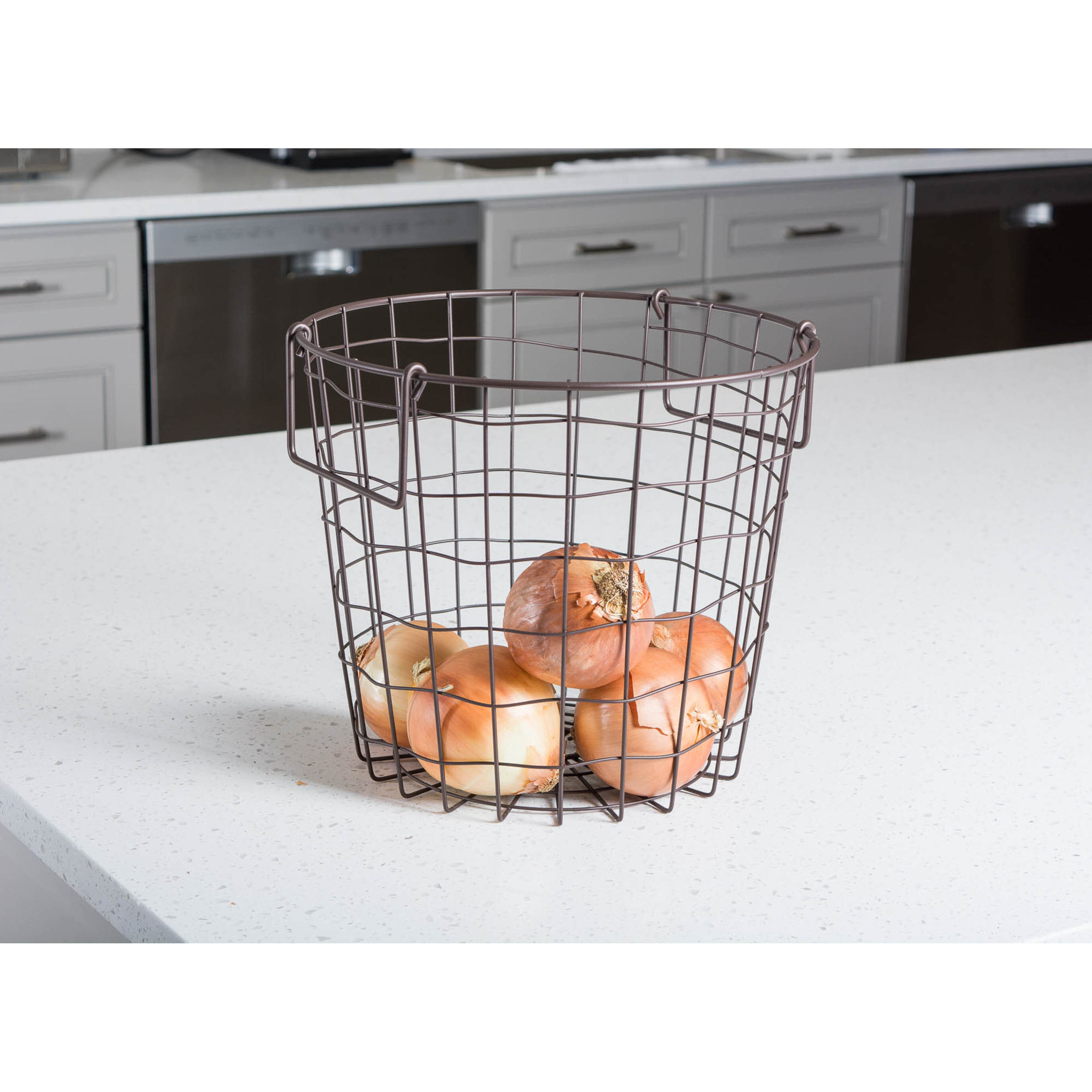 DII Metal Basket Bronze Round Small