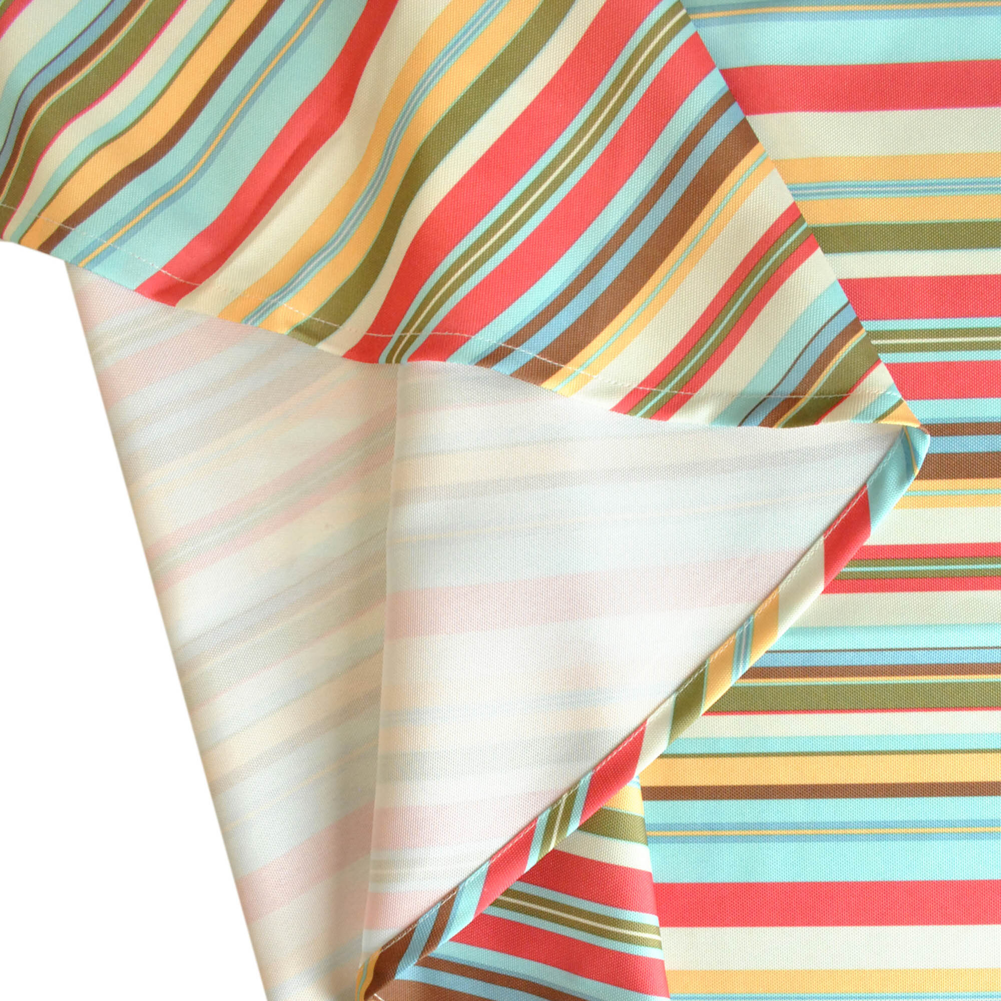 DII Summer Stripe Outdoor Tablecloth With Zipper
