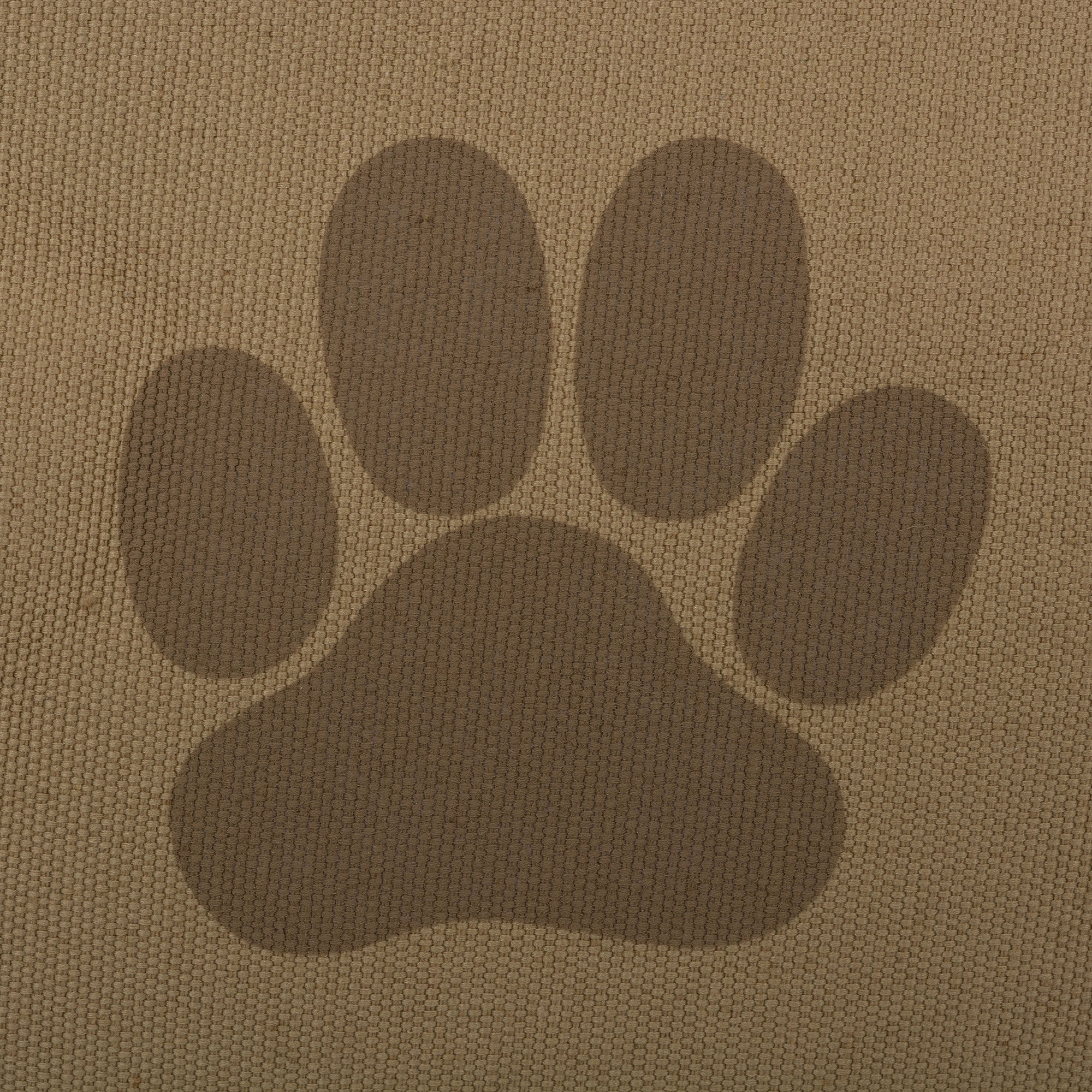 DII Polyester Pet Bin Paw Taupe Round Small