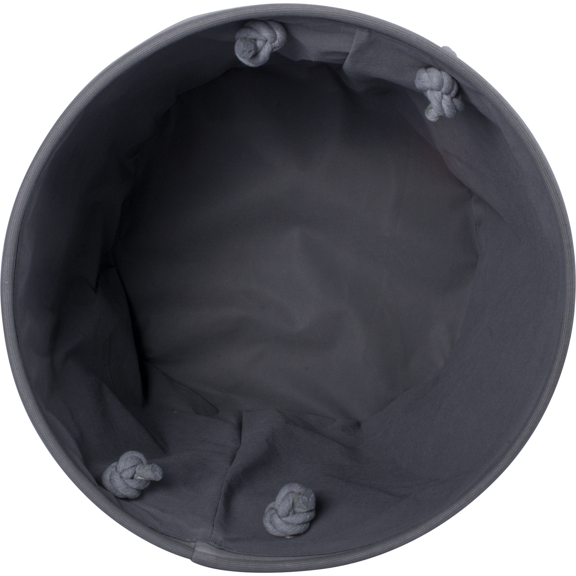 DII Polyester Pet Bin Stripe With Paw Patch Gray Round Large