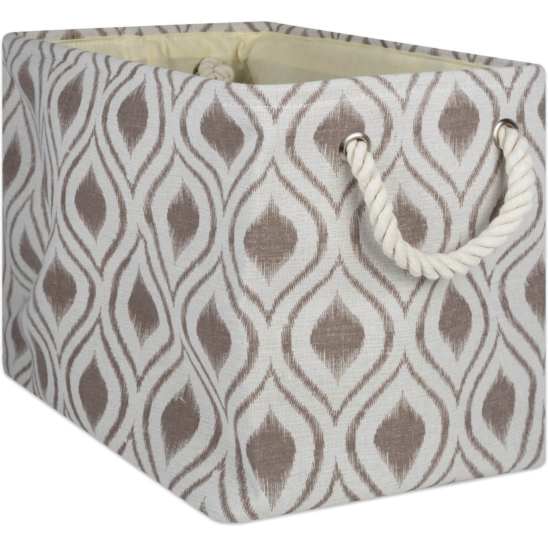 DII Polyester Bin Ikat Stone Rectangle Large