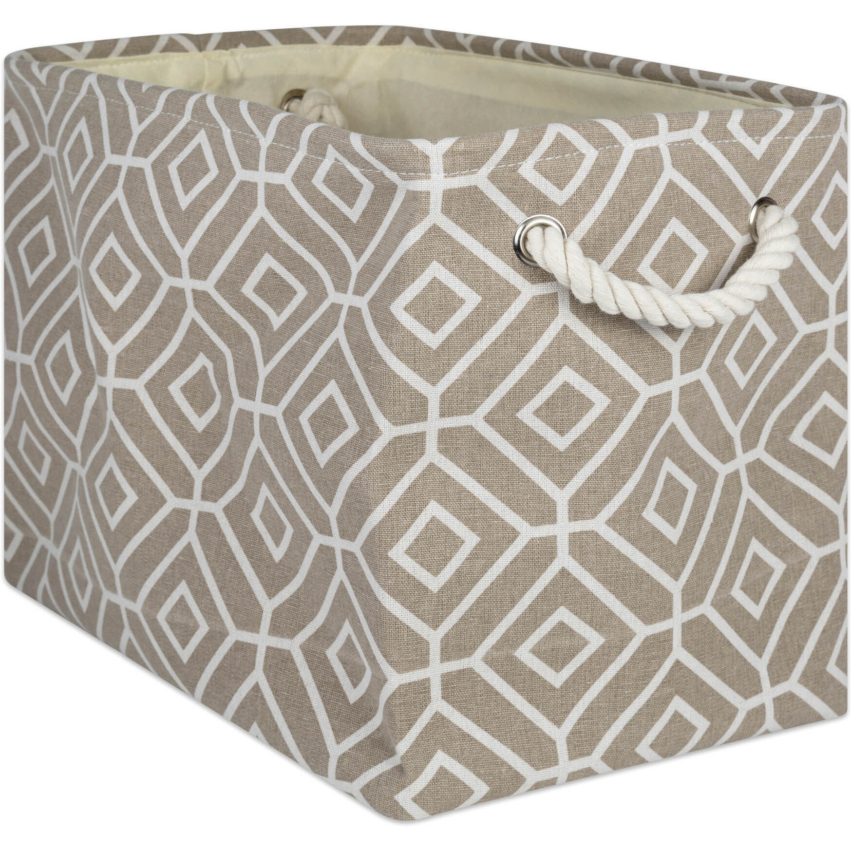 DII Polyester Bin Stained Glass Stone Rectangle Large
