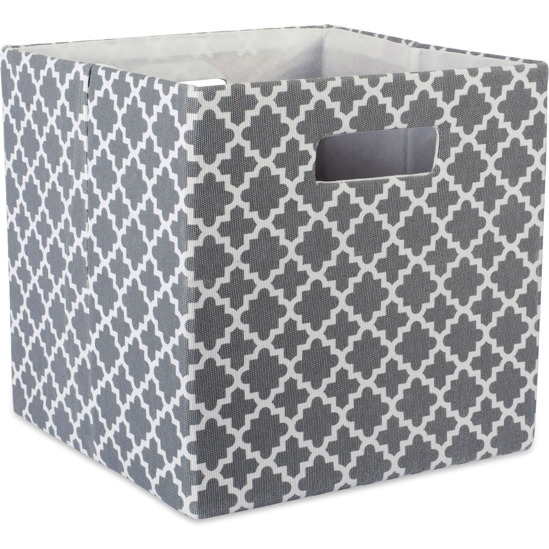 DII Polyester Cube Lattice Gray Square