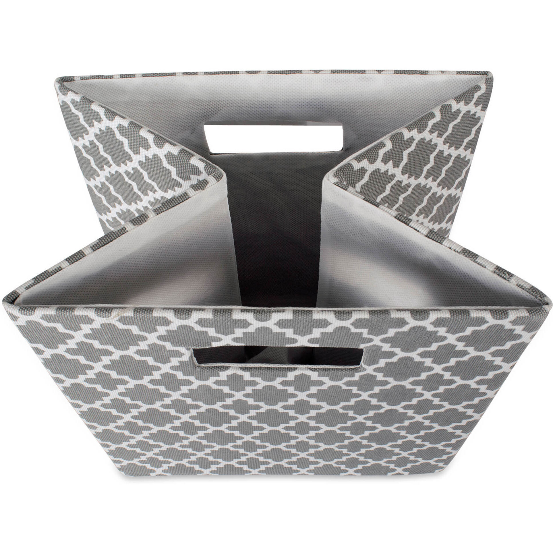DII Polyester Cube Lattice Gray Square