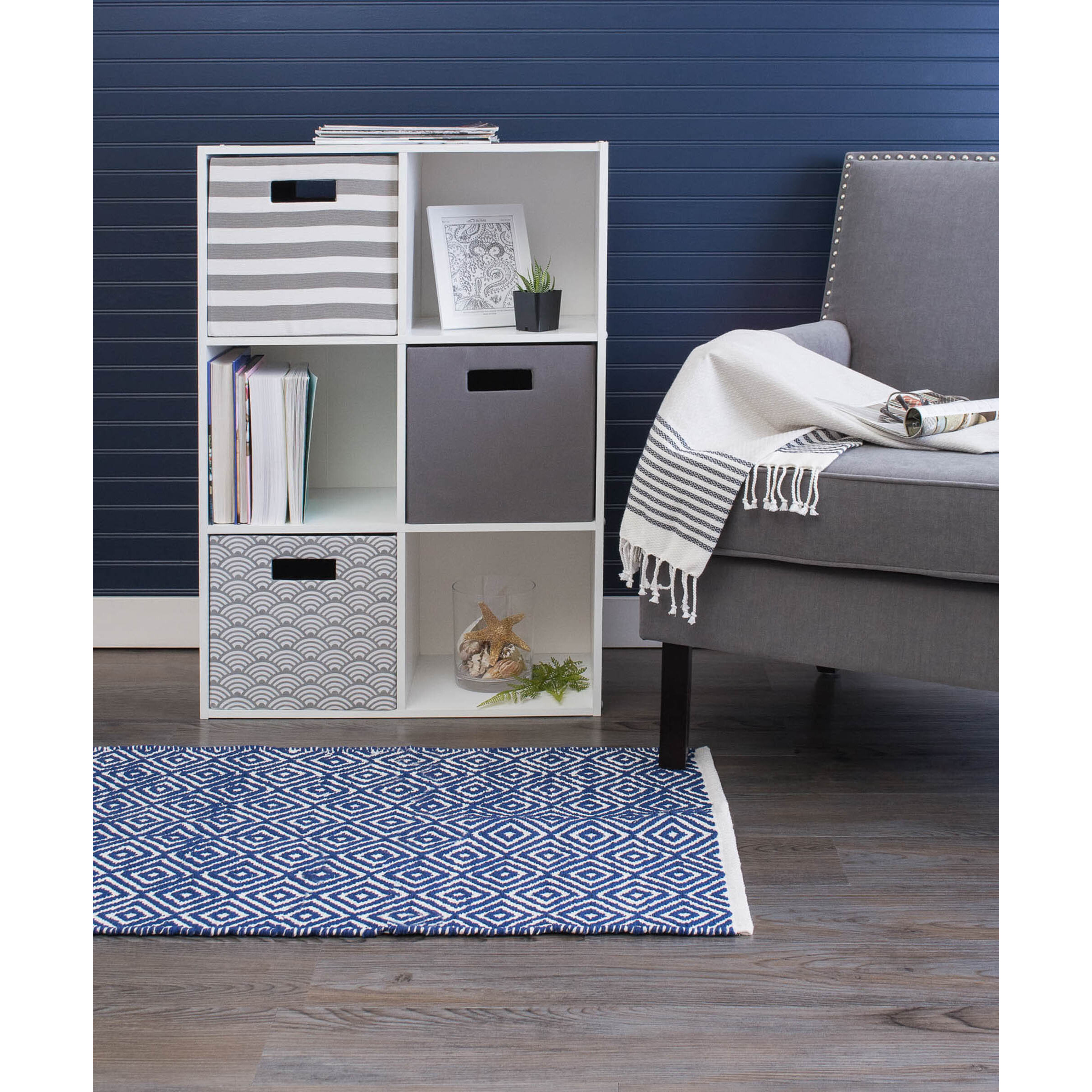 DII Polyester Cube Solid Gray Square