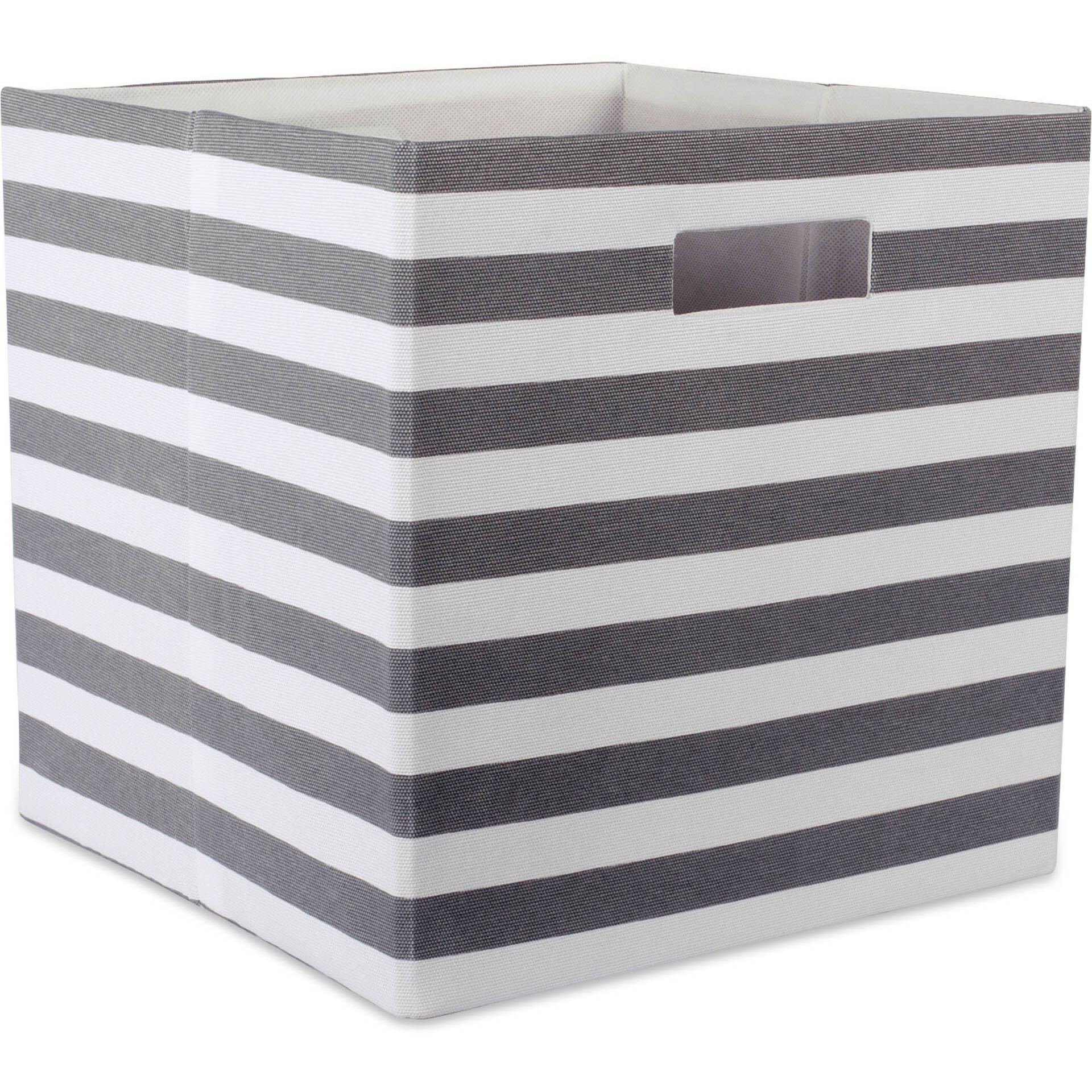 DII Polyester Cube Stripe Gray Square