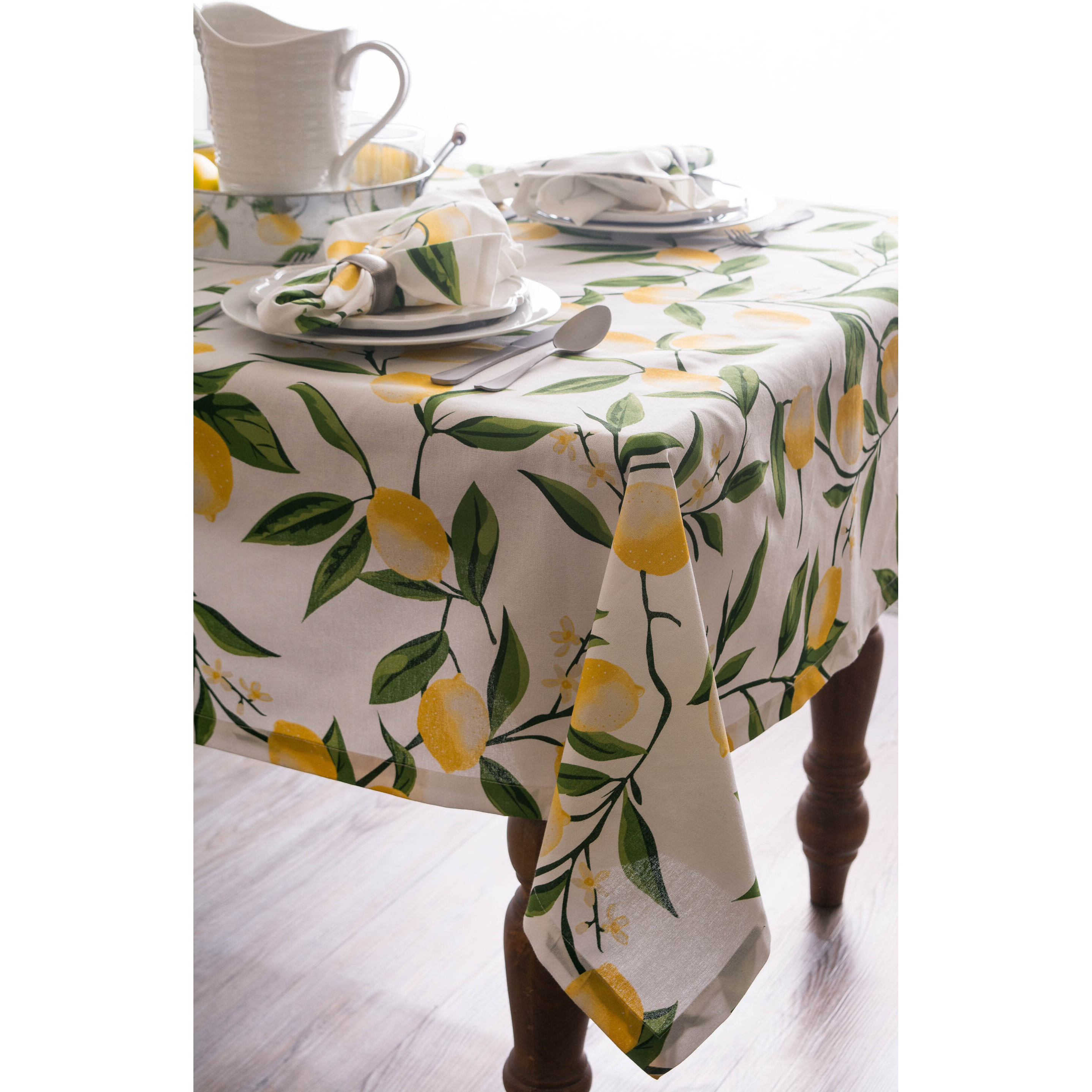 DII Lemon Bliss Print Tablecloth