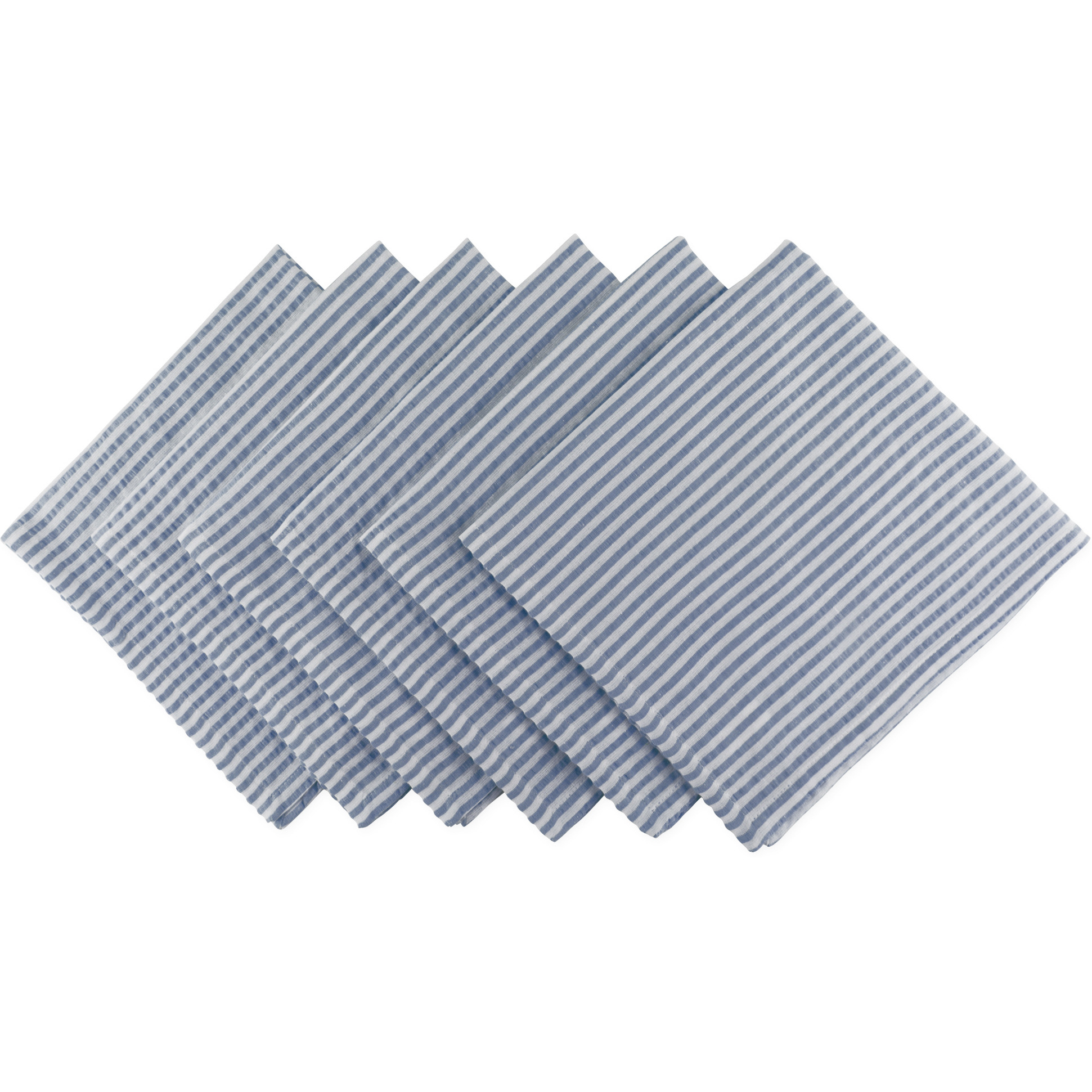 DII French Blue Seersucker Napkin (Set of 6)