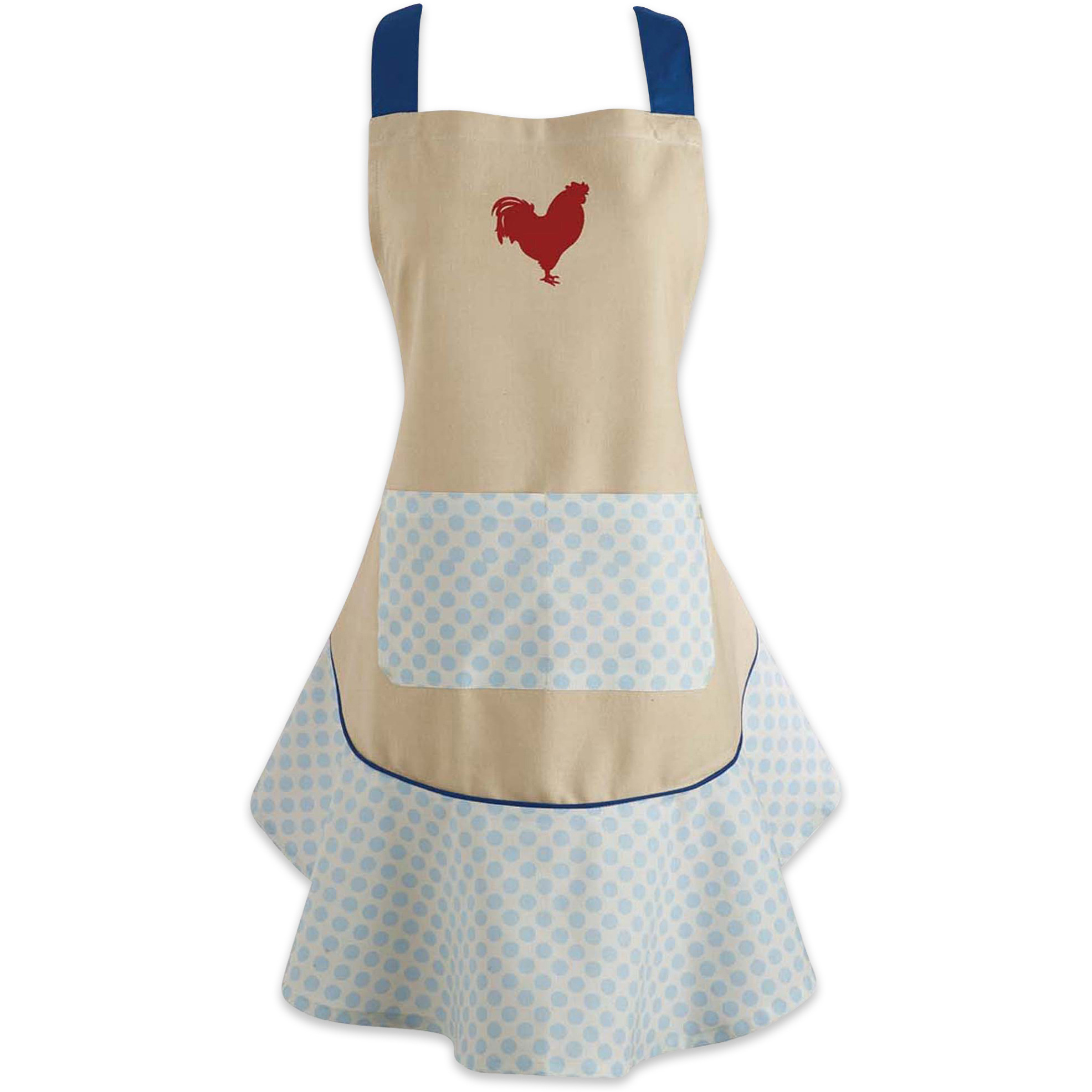 DII Red Rooster Ruffle Apron
