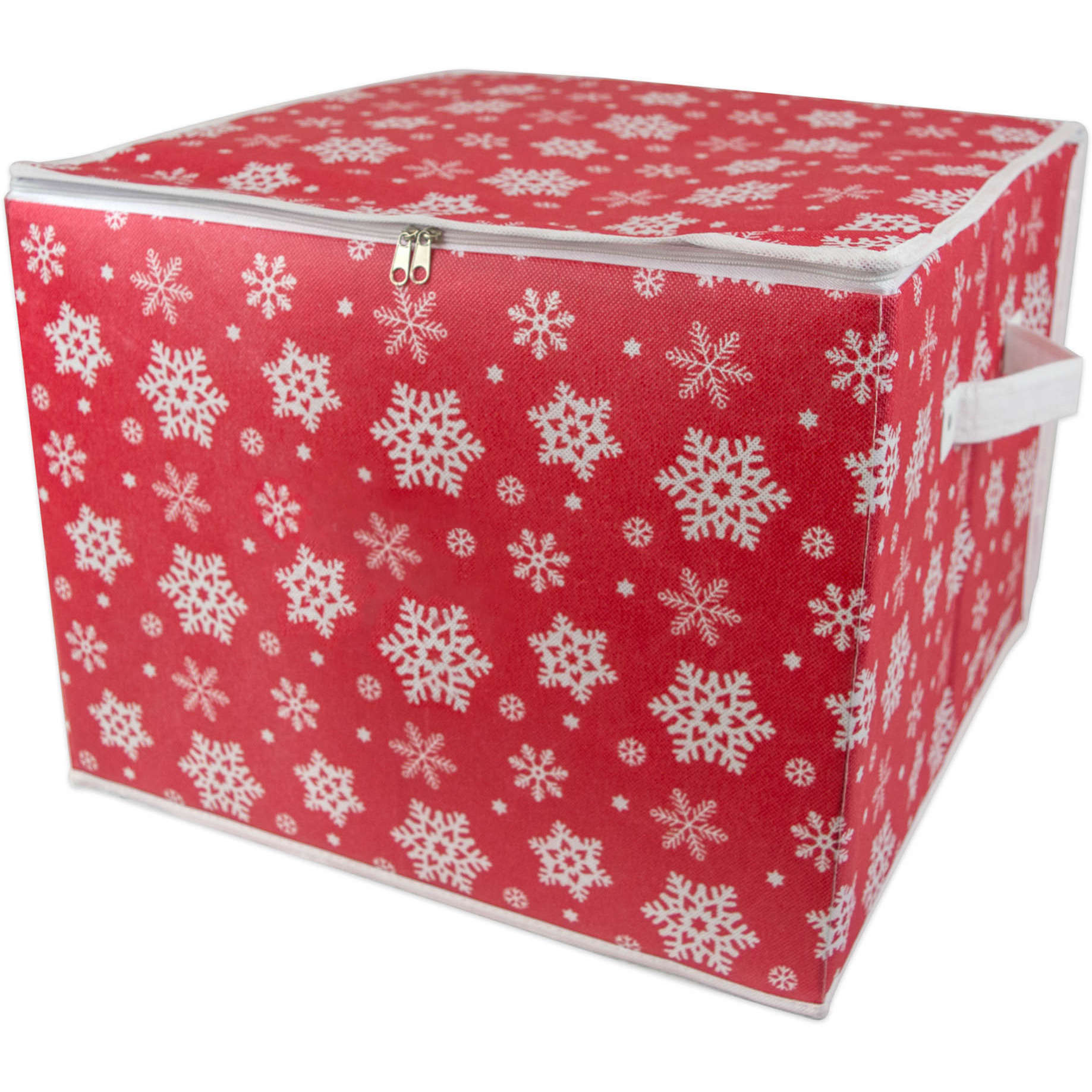 DII Snowflake Print Ornament Storage Large