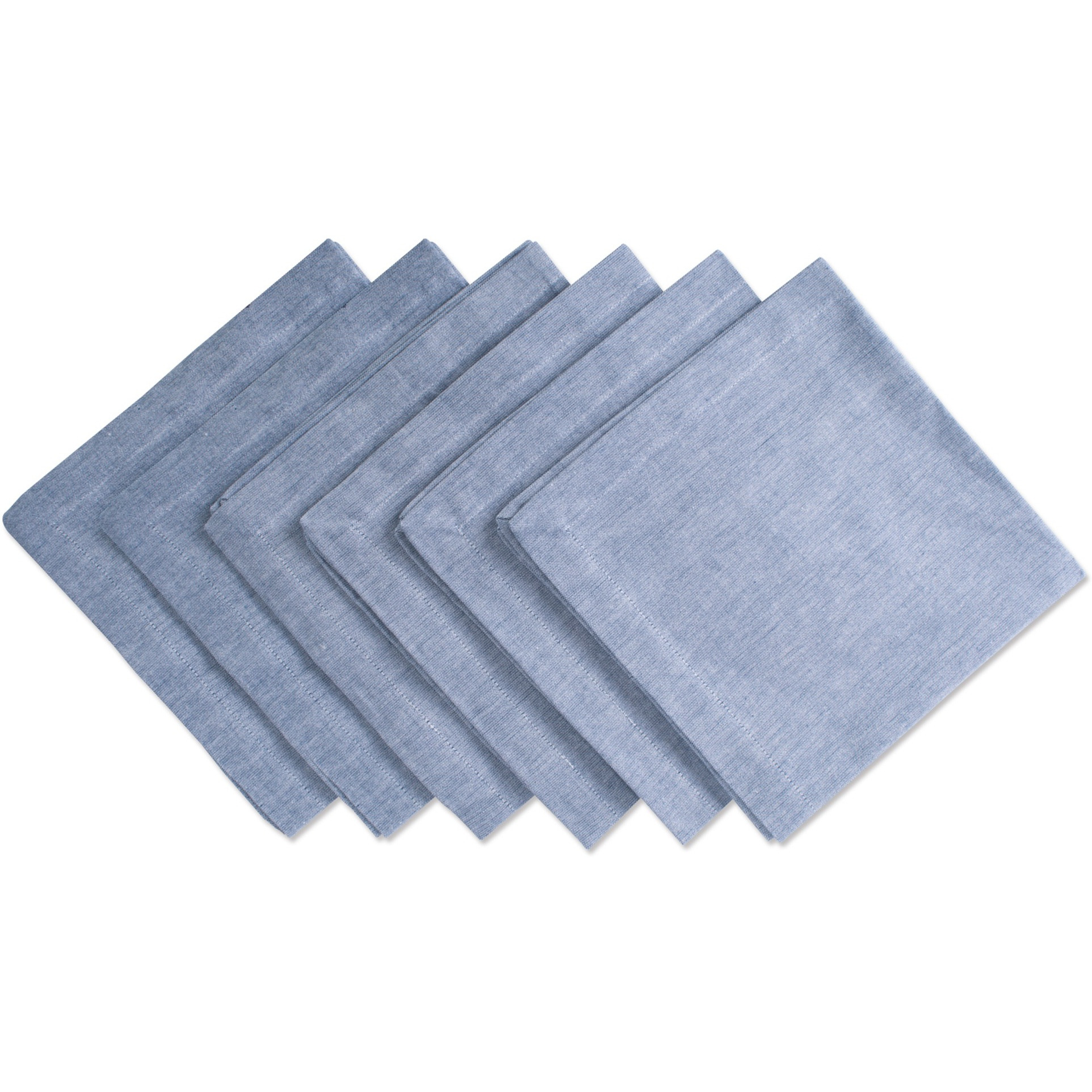 DII Blue Solid Chambray Napkin (Set of 6)