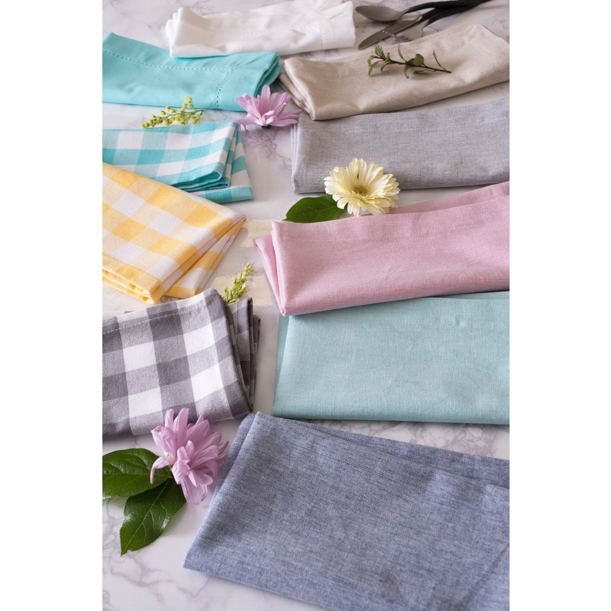 DII Blue Solid Chambray Napkin (Set of 6)