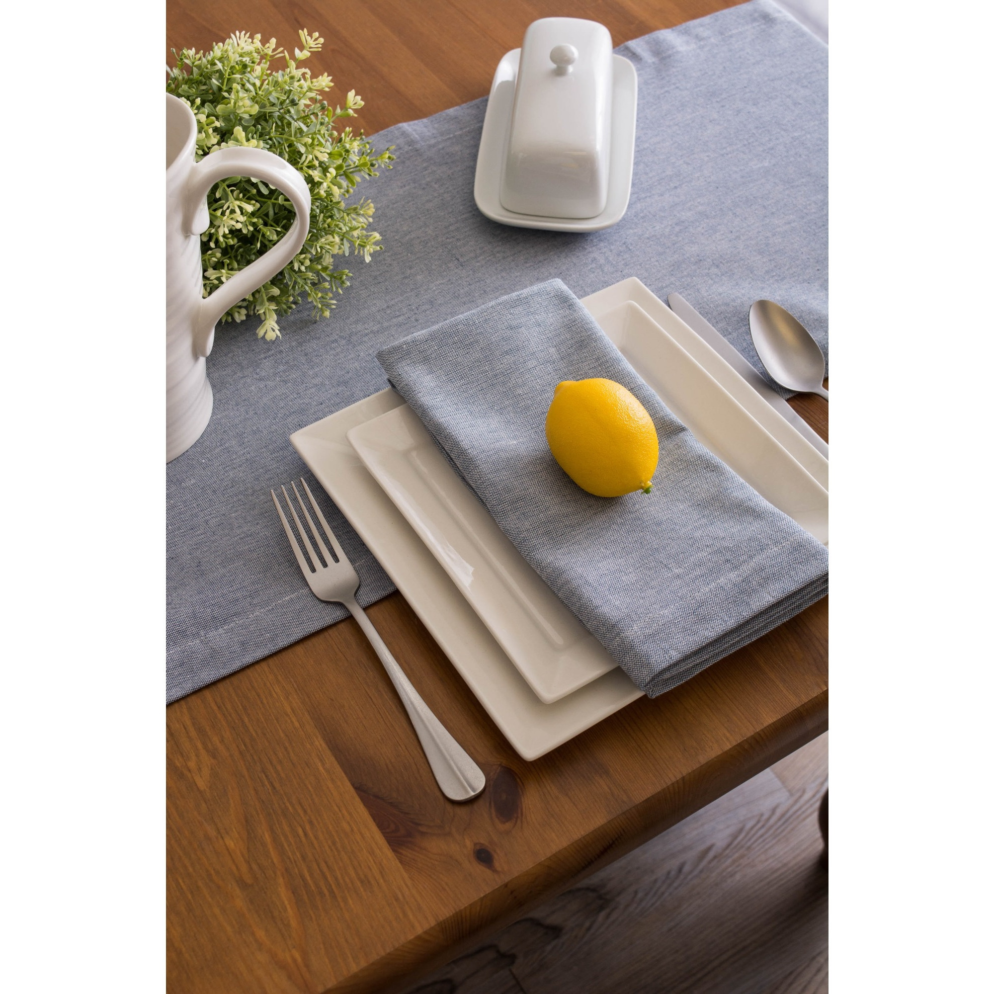 DII Blue Solid Chambray Napkin (Set of 6)