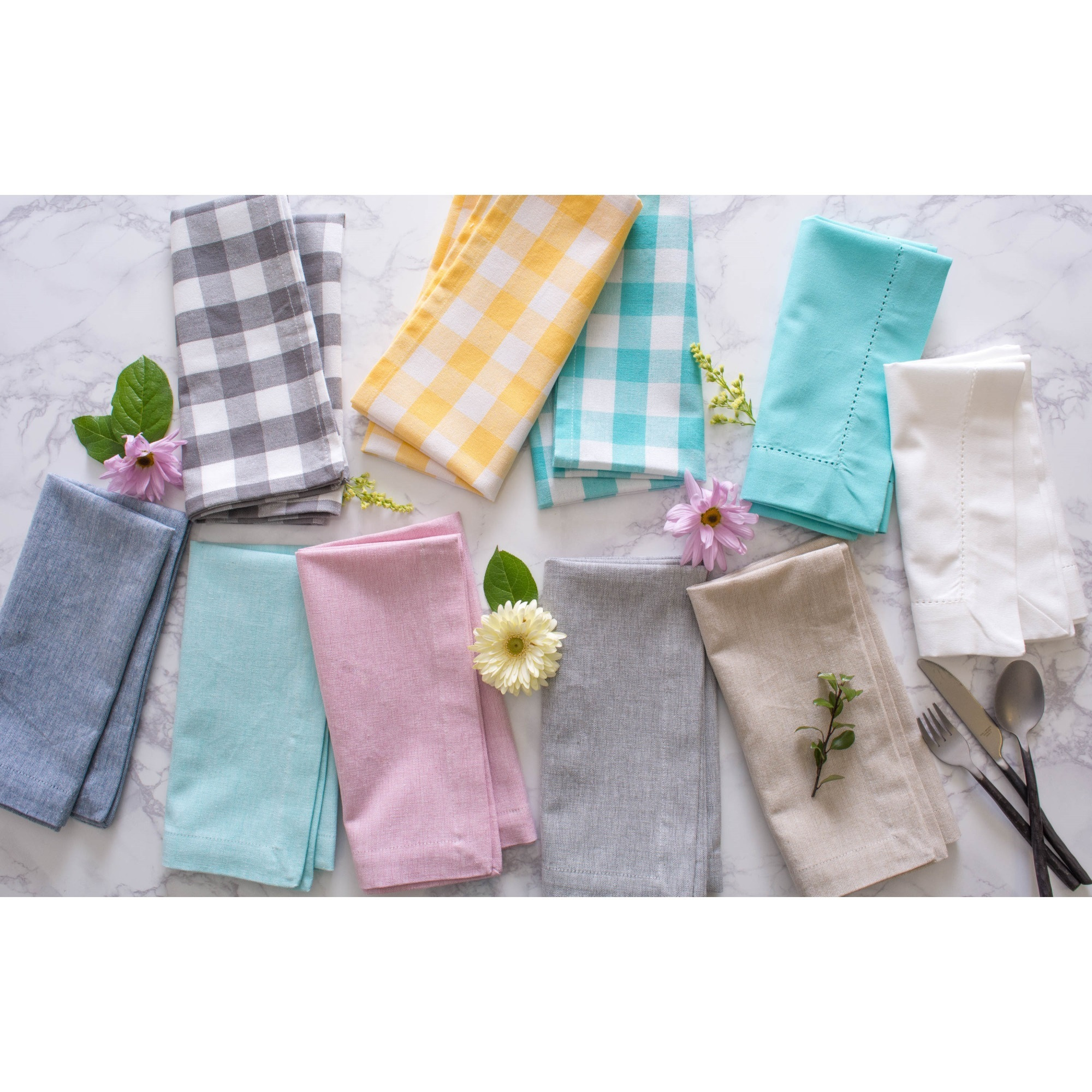 DII Aqua Solid Chambray Napkin (Set of 6)