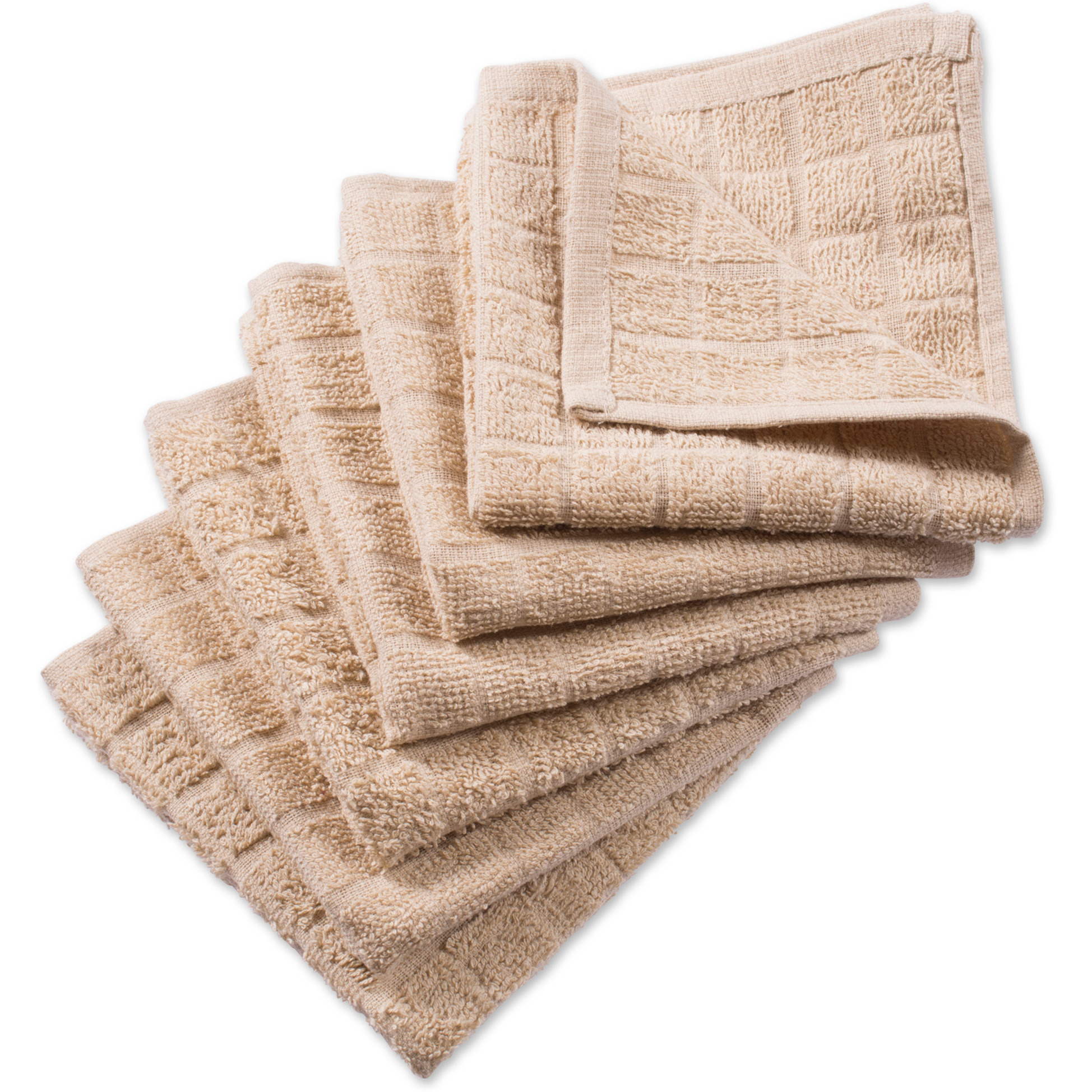 DII Solid Pebble Windowpane Terry Dishcloth (Set of 6)