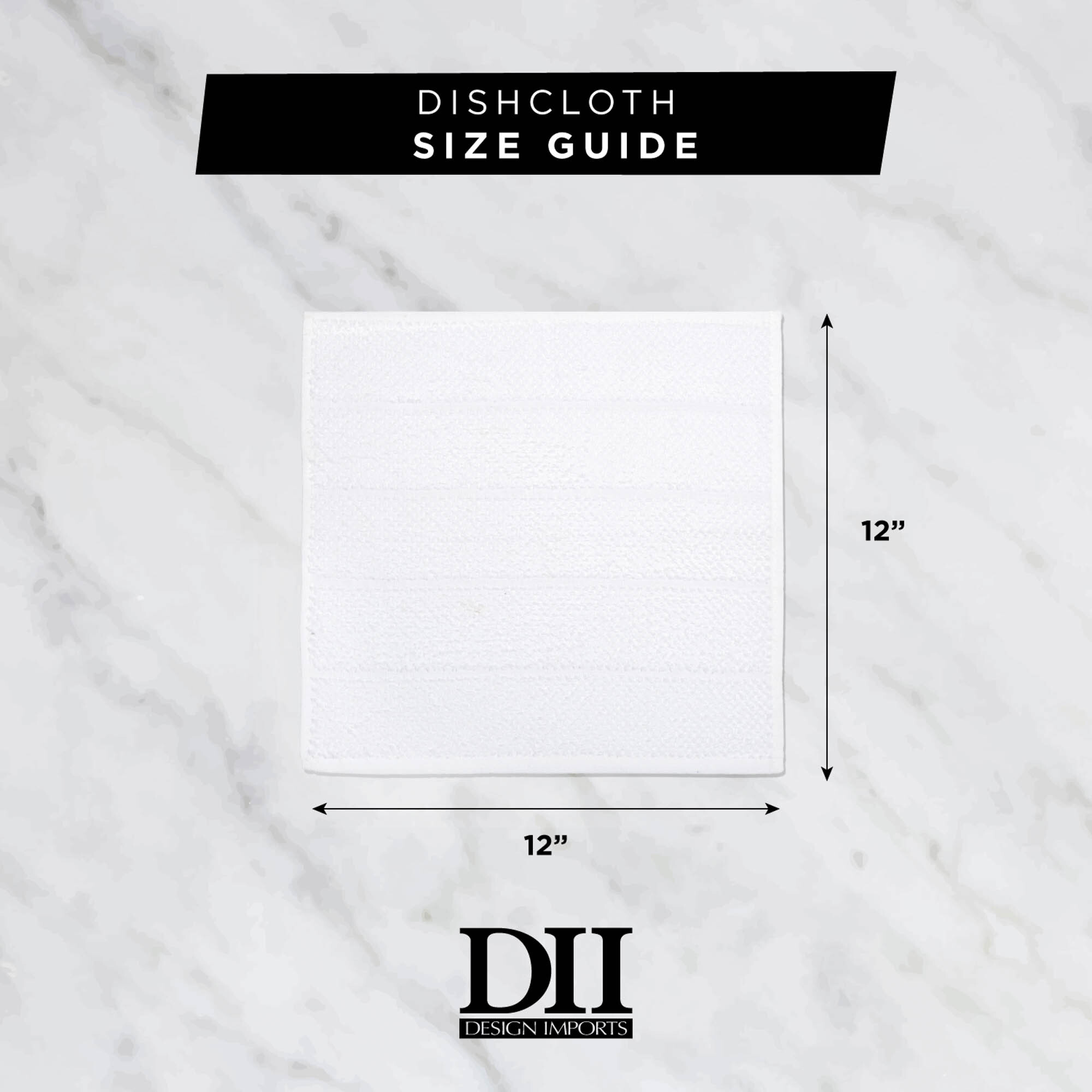 DII Solid Pebble Windowpane Terry Dishcloth (Set of 6)